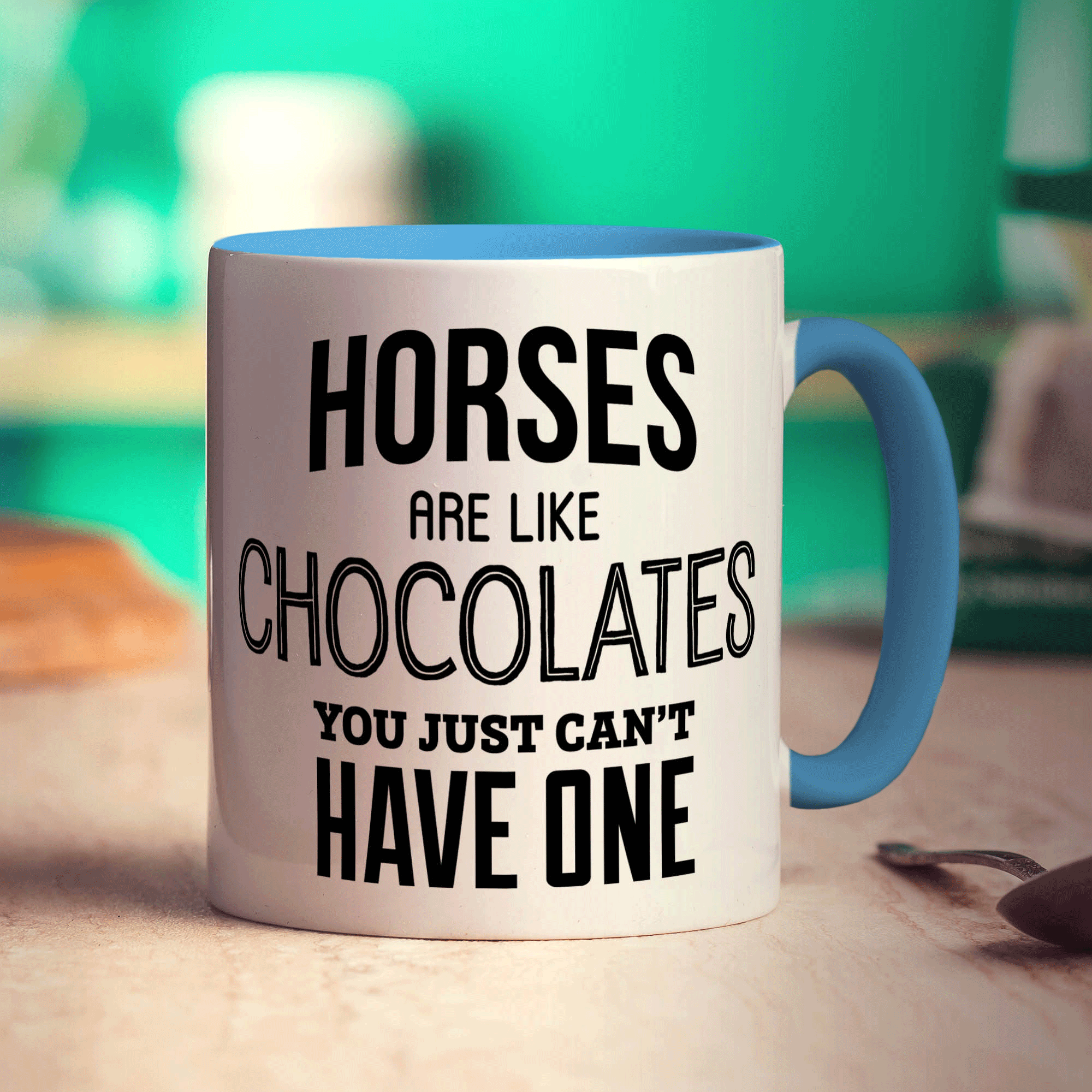 Horses are Like Chocolates You Just Can't Have One Mug - Standard 330ml (11oz) / Blue