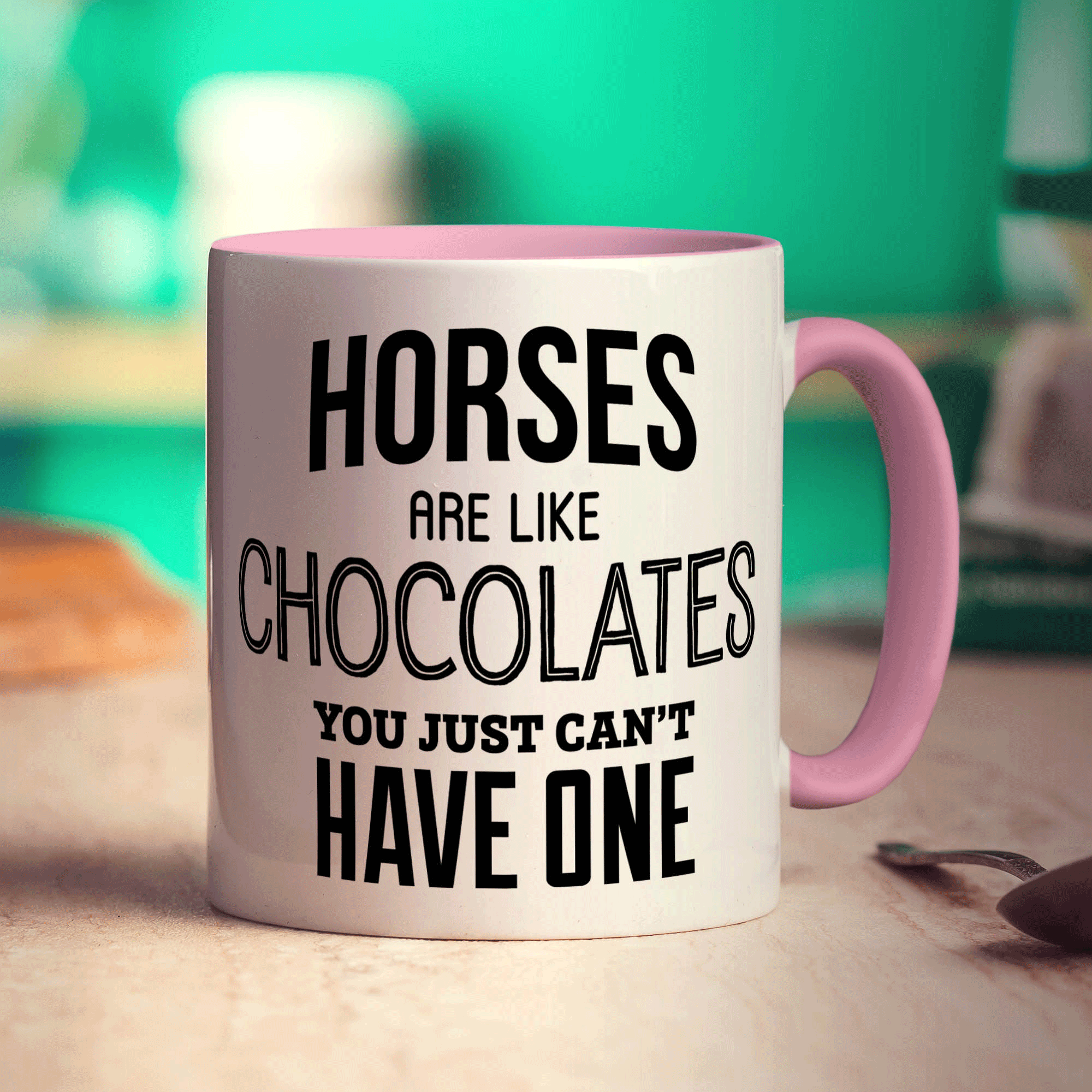 Horses are Like Chocolates You Just Can't Have One Mug - Standard 330ml (11oz) / Pink