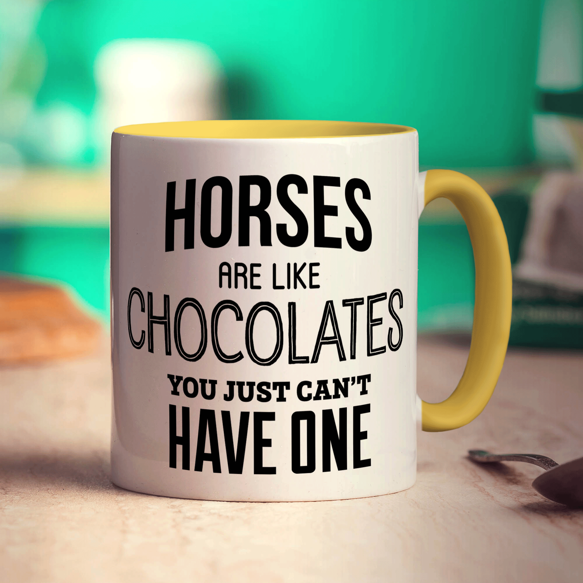 Horses are Like Chocolates You Just Can't Have One Mug - Standard 330ml (11oz) / Yellow