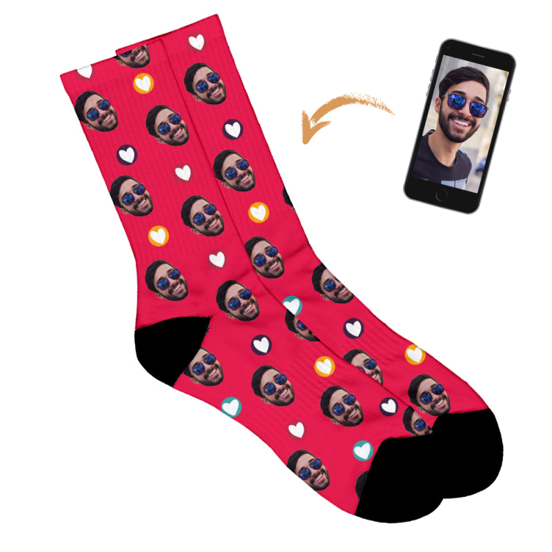 Love Hearts Personalised Socks