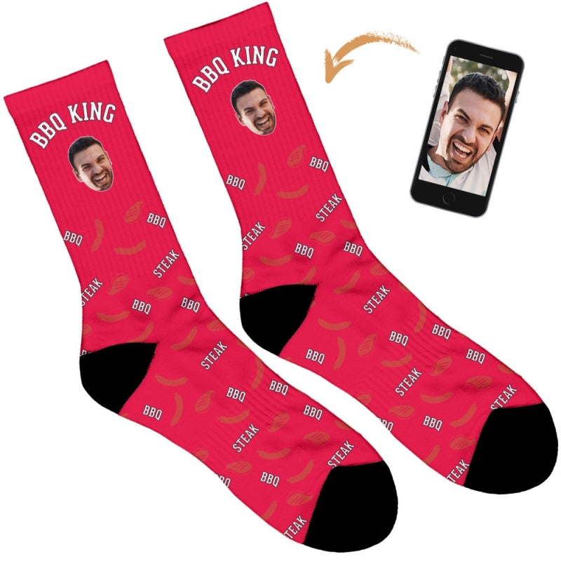 BBQ King Personalised Socks