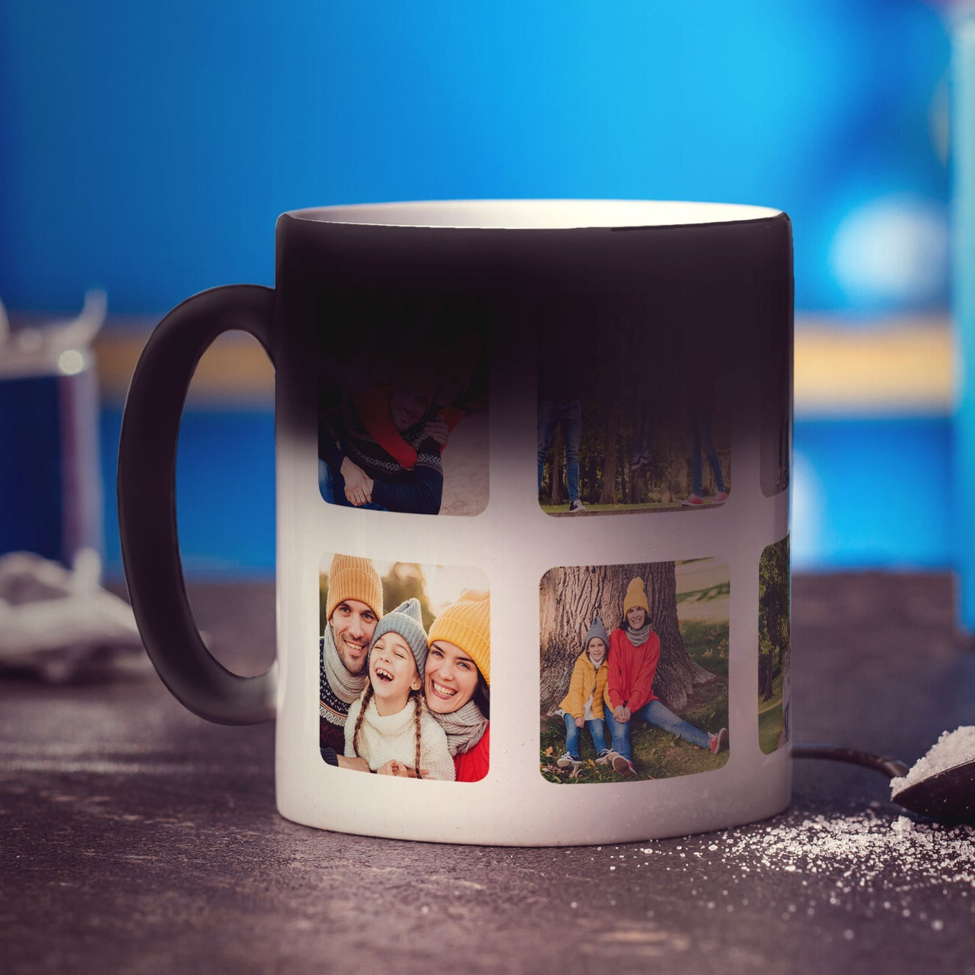 Magic Heat Sensitive Collage Mug with 10 Photos