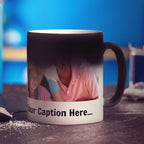 Magic Heat Sensitive Panoramic Photo Mug with Caption
