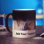 Magic Heat Sensitive Panoramic Photo Mug with Caption