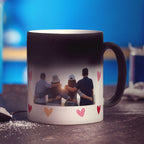 Magic Heat Sensitive Photo and Message Mug with Hearts