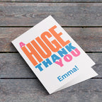 Huge Thank You Card Lying Down