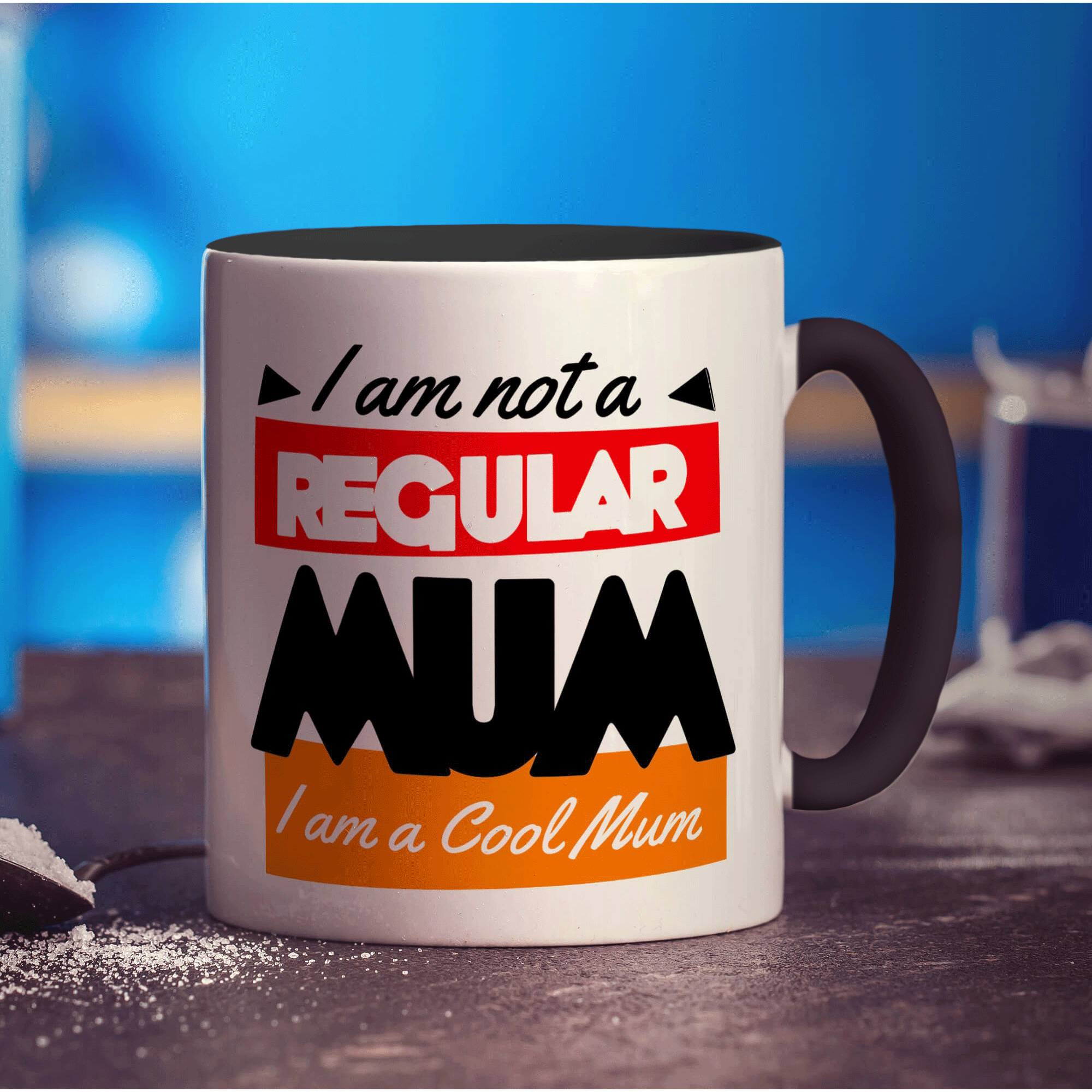 I Am Not A Regular Mum I Am A Cool Mum Mug - Standard 330ml (11oz) / Black