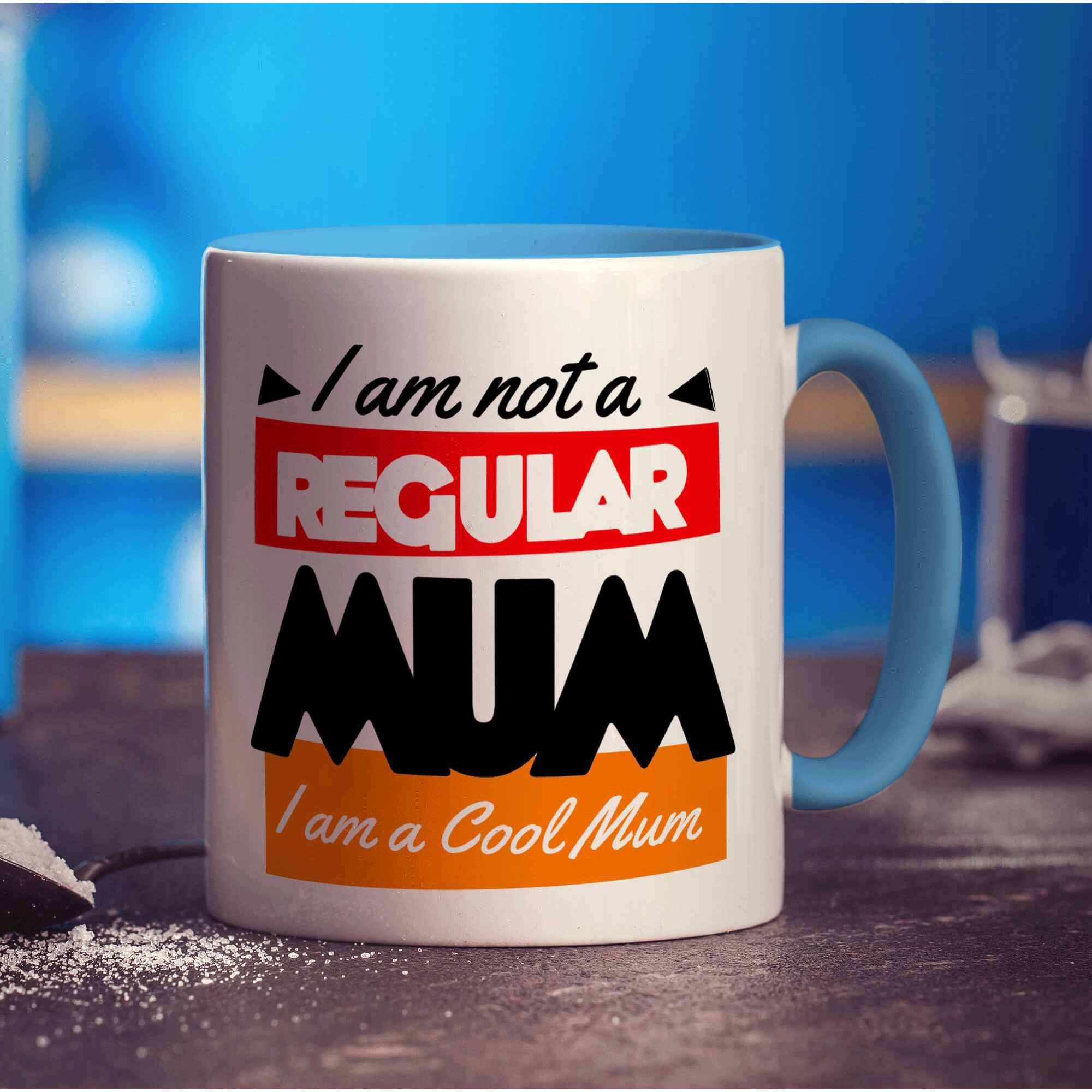 I Am Not A Regular Mum I Am A Cool Mum Mug - Standard 330ml (11oz) / Blue
