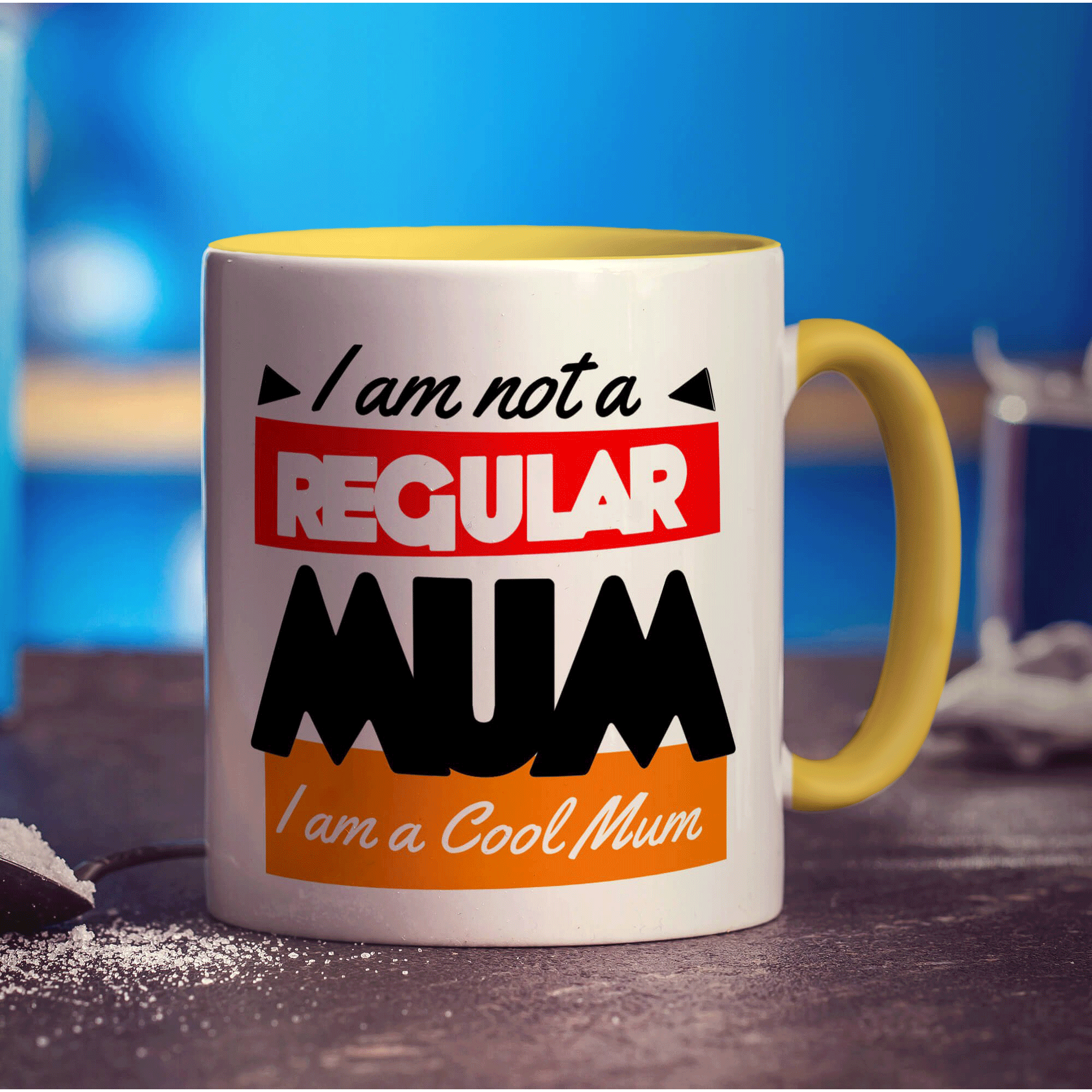 I Am Not A Regular Mum I Am A Cool Mum Mug - Standard 330ml (11oz) / Yellow