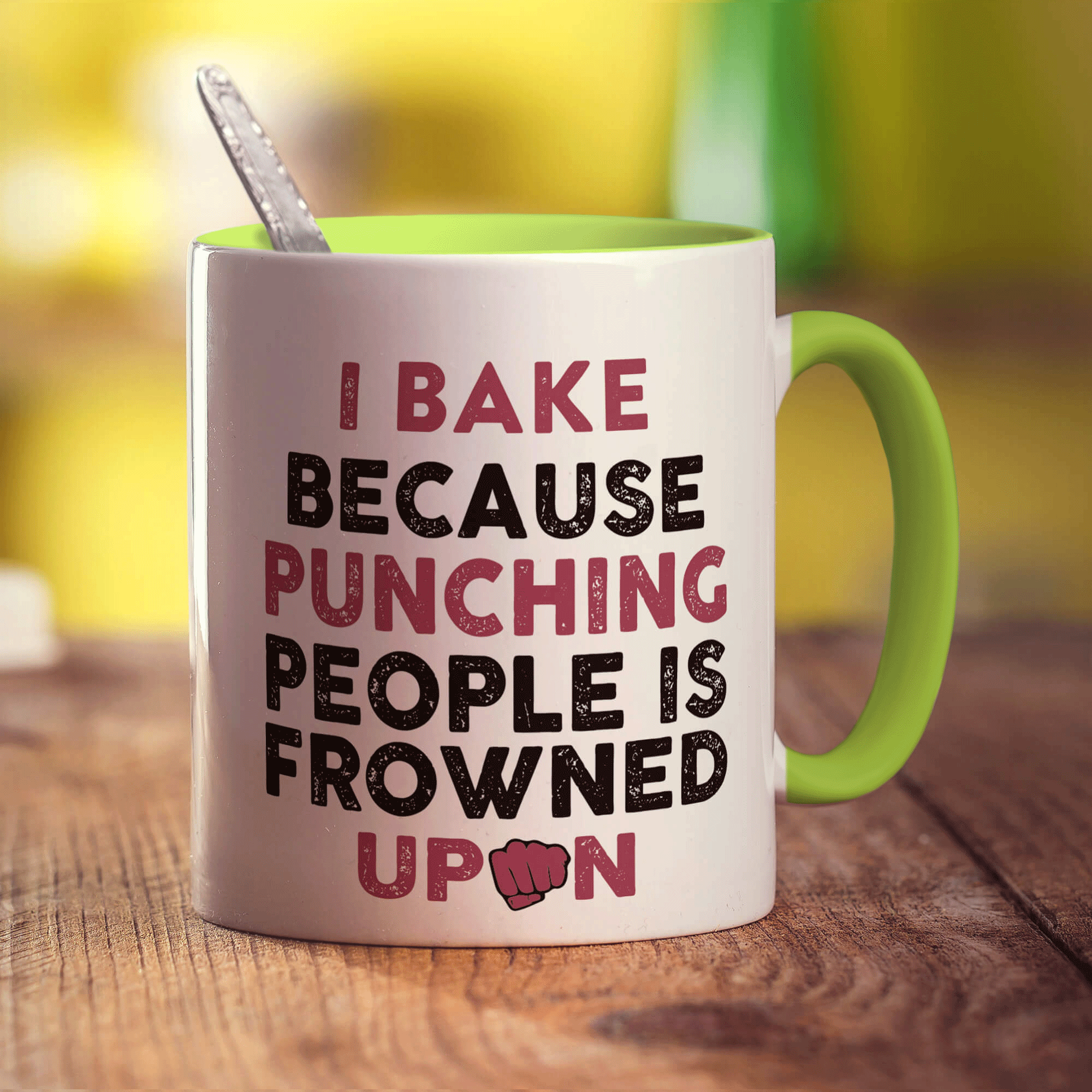 I Bake Because Punching People is Frowned Upon Mug