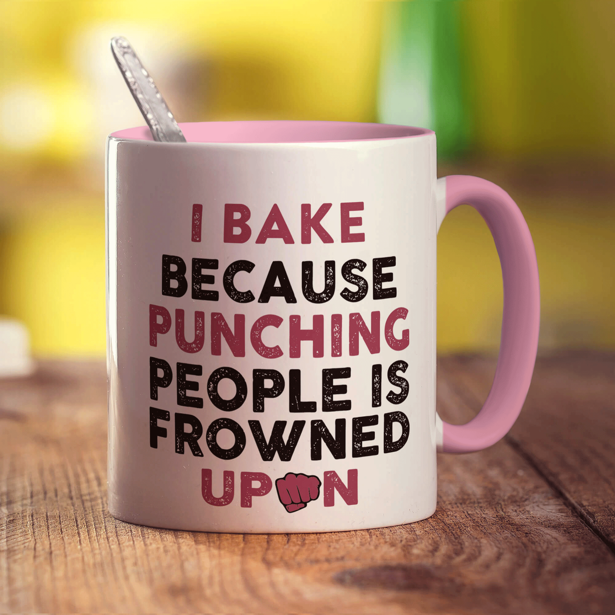 I Bake Because Punching People is Frowned Upon Mug