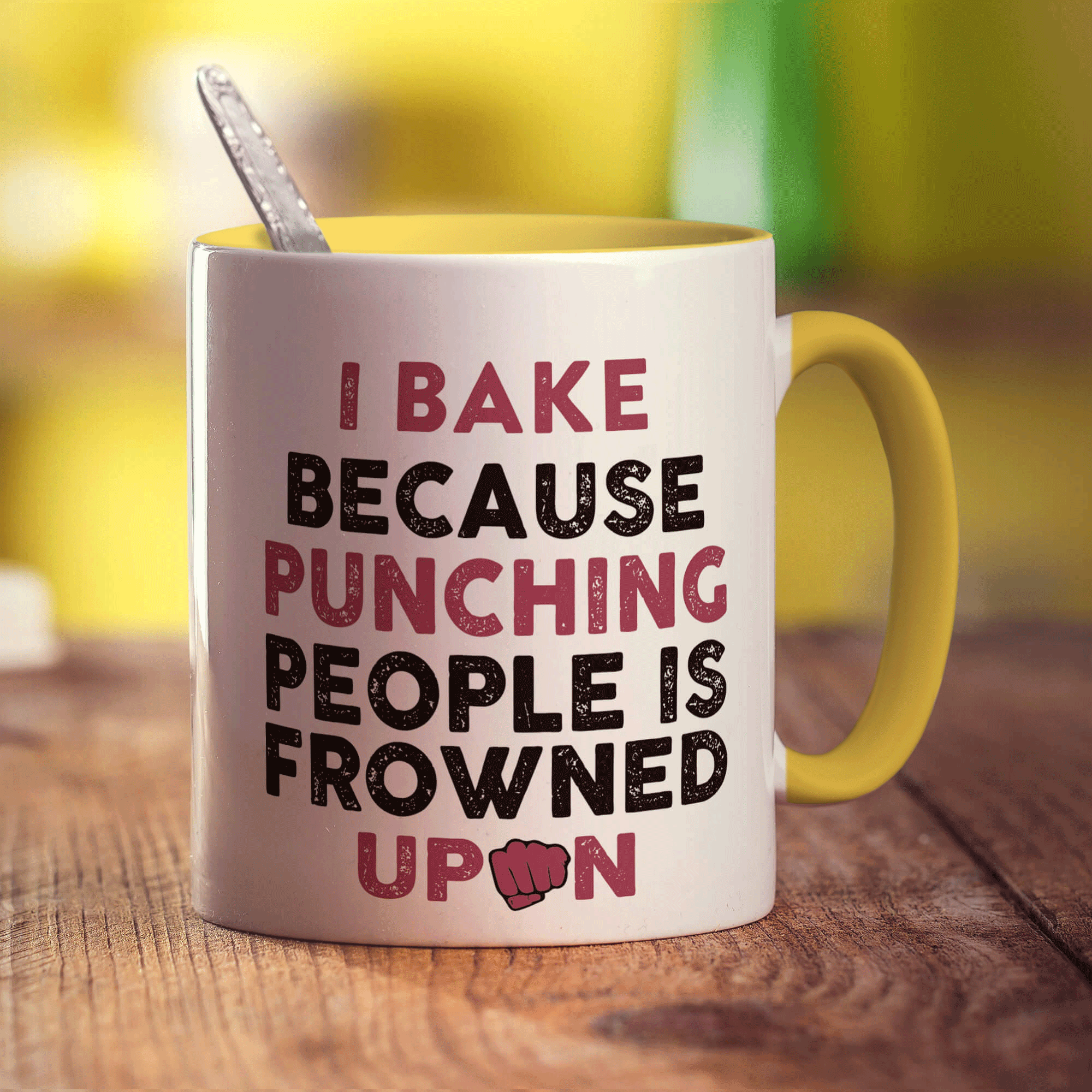 I Bake Because Punching People is Frowned Upon Mug