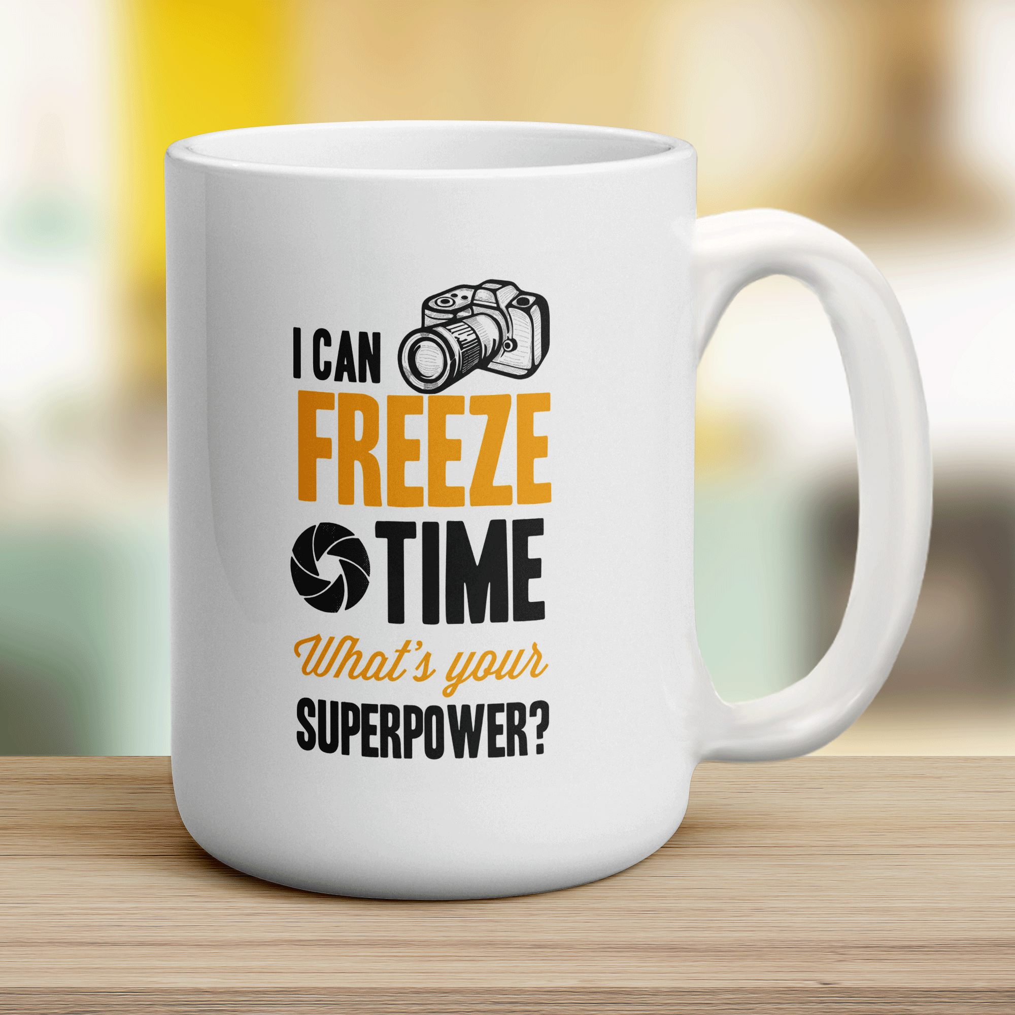 I Can Freeze Time What's Your Superpower Mug - Jumbo 440ml (15oz) / White