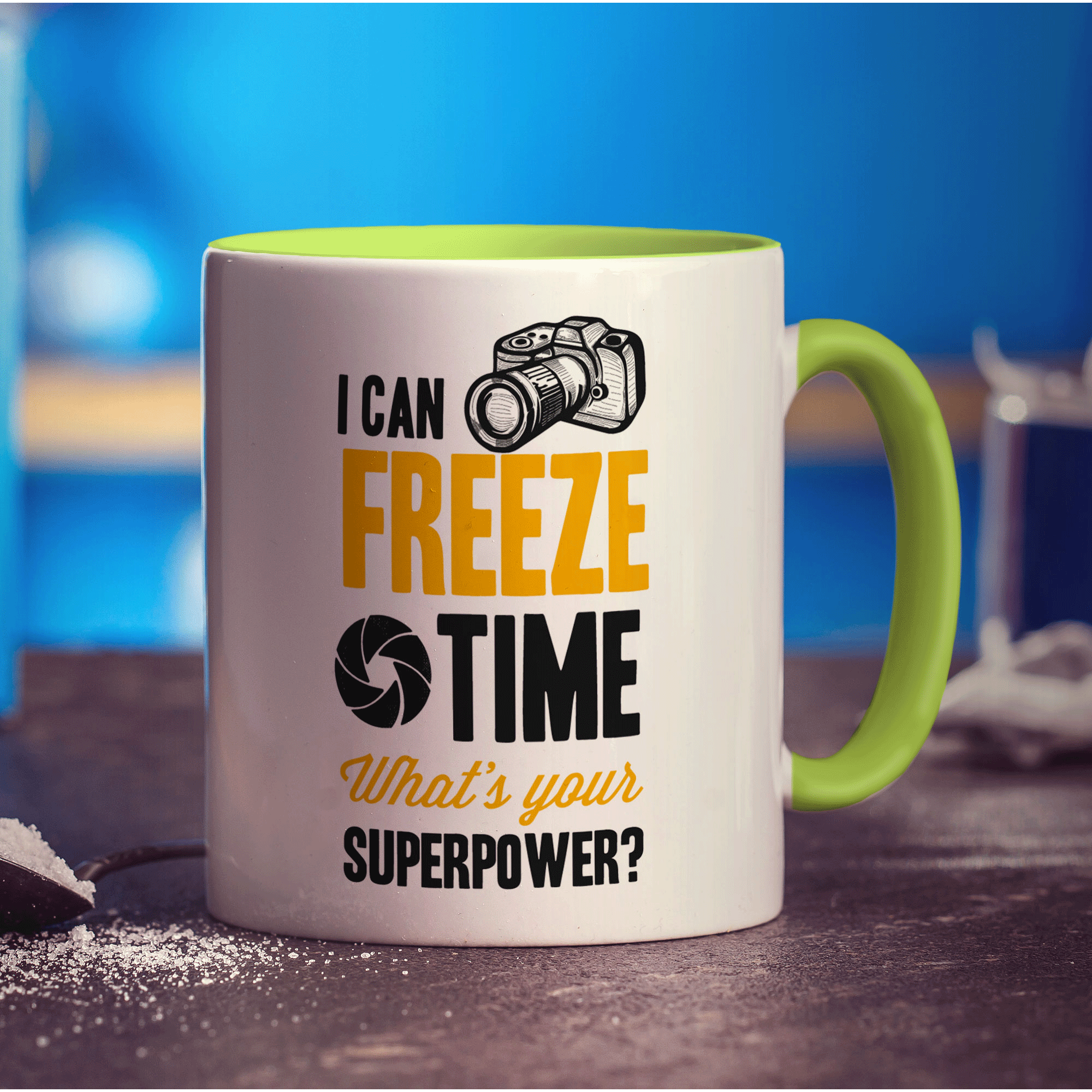 I Can Freeze Time What's Your Superpower Mug - Standard 330ml (11oz) / Green