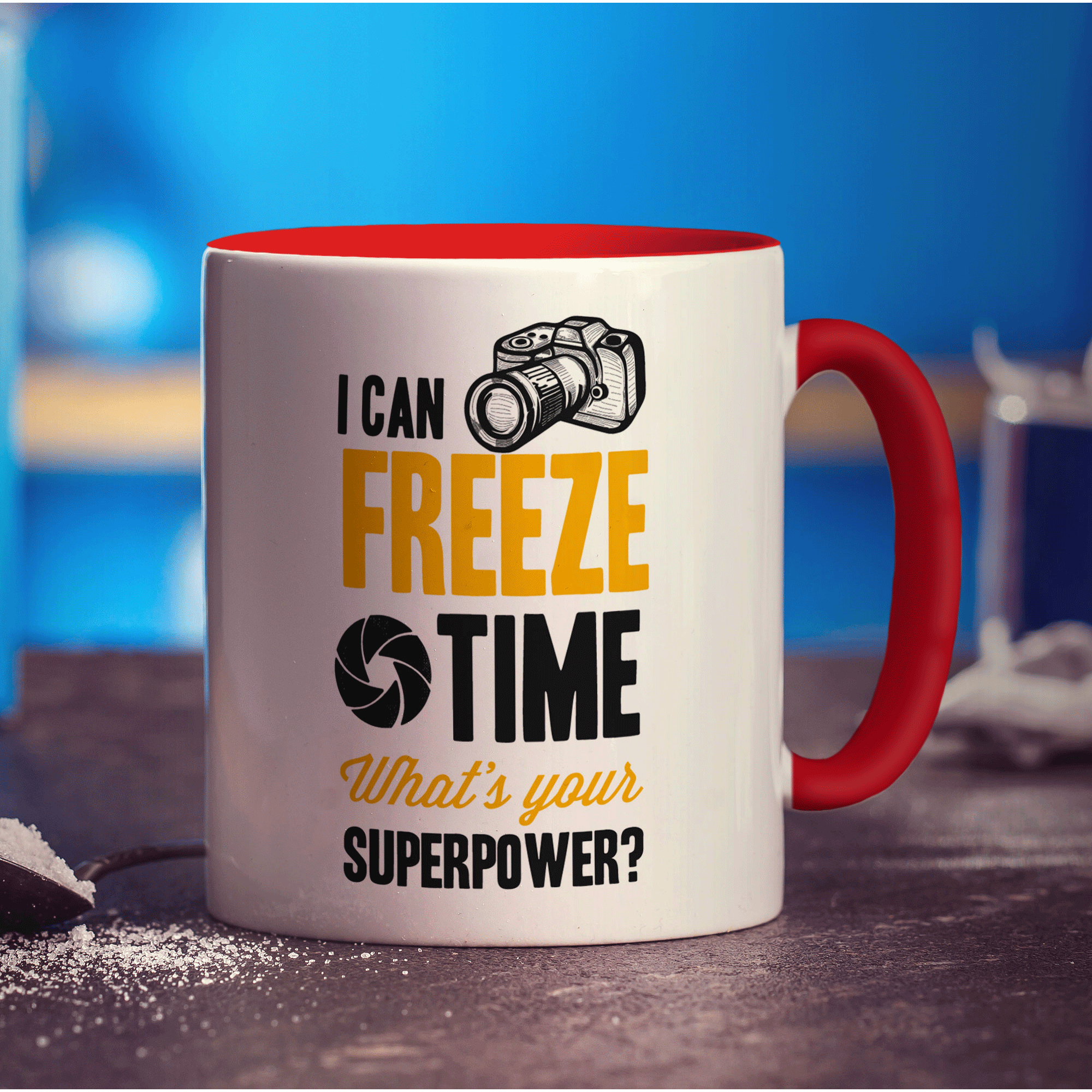 I Can Freeze Time What's Your Superpower Mug - Standard 330ml (11oz) / Red