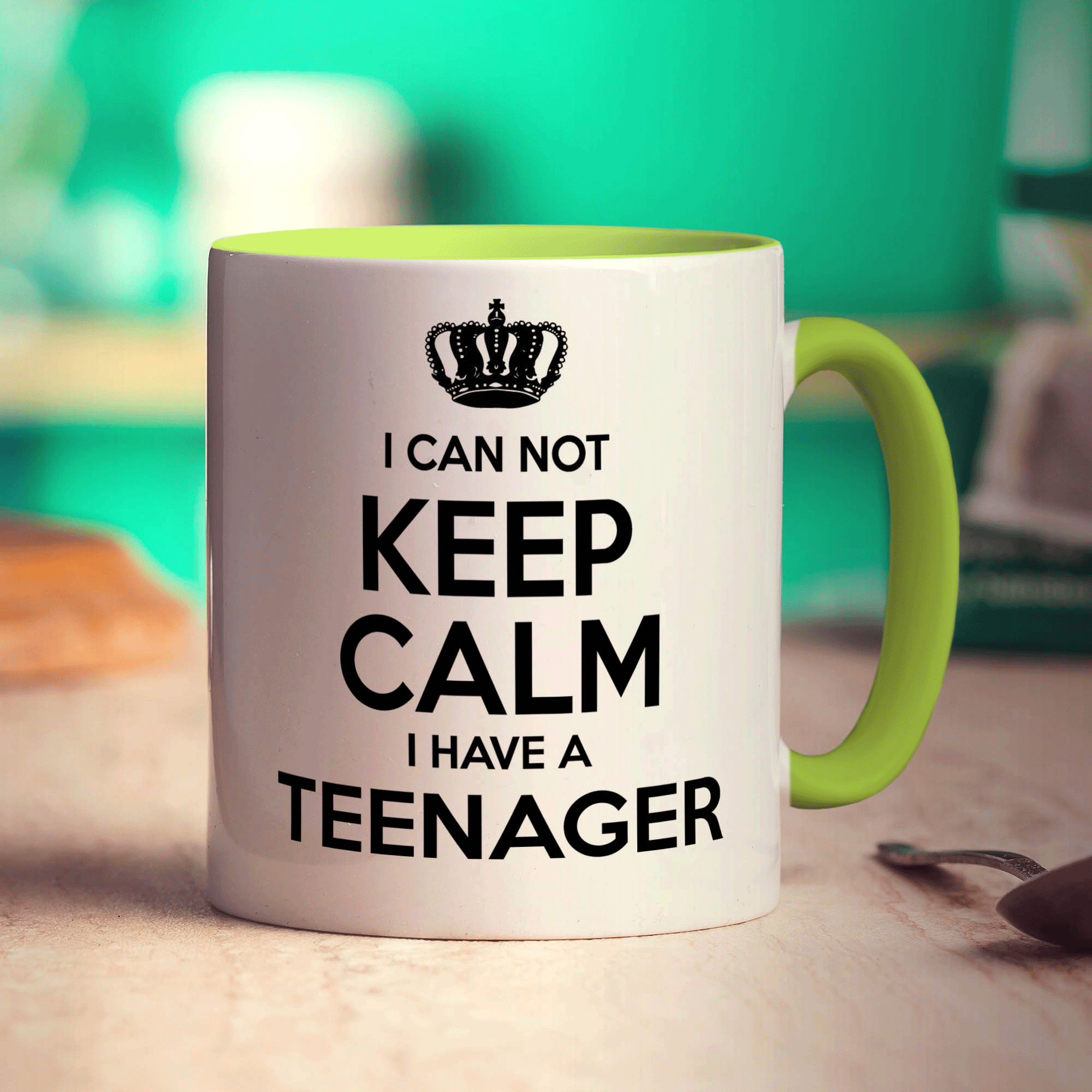 I Can Not Keep Calm I Have A Teenager Mug - Standard 330ml (11oz) / Green