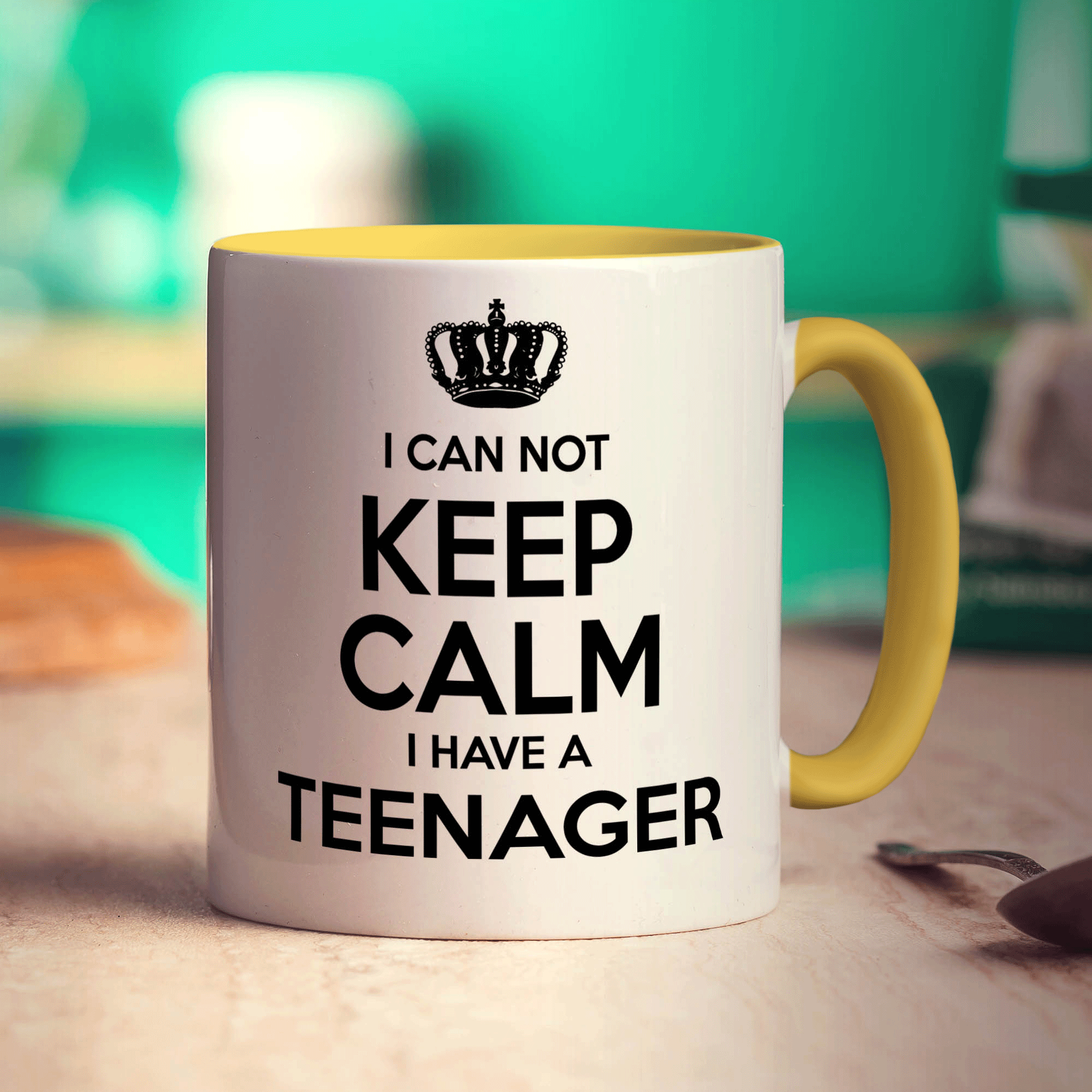 I Can Not Keep Calm I Have A Teenager Mug - Standard 330ml (11oz) / Yellow