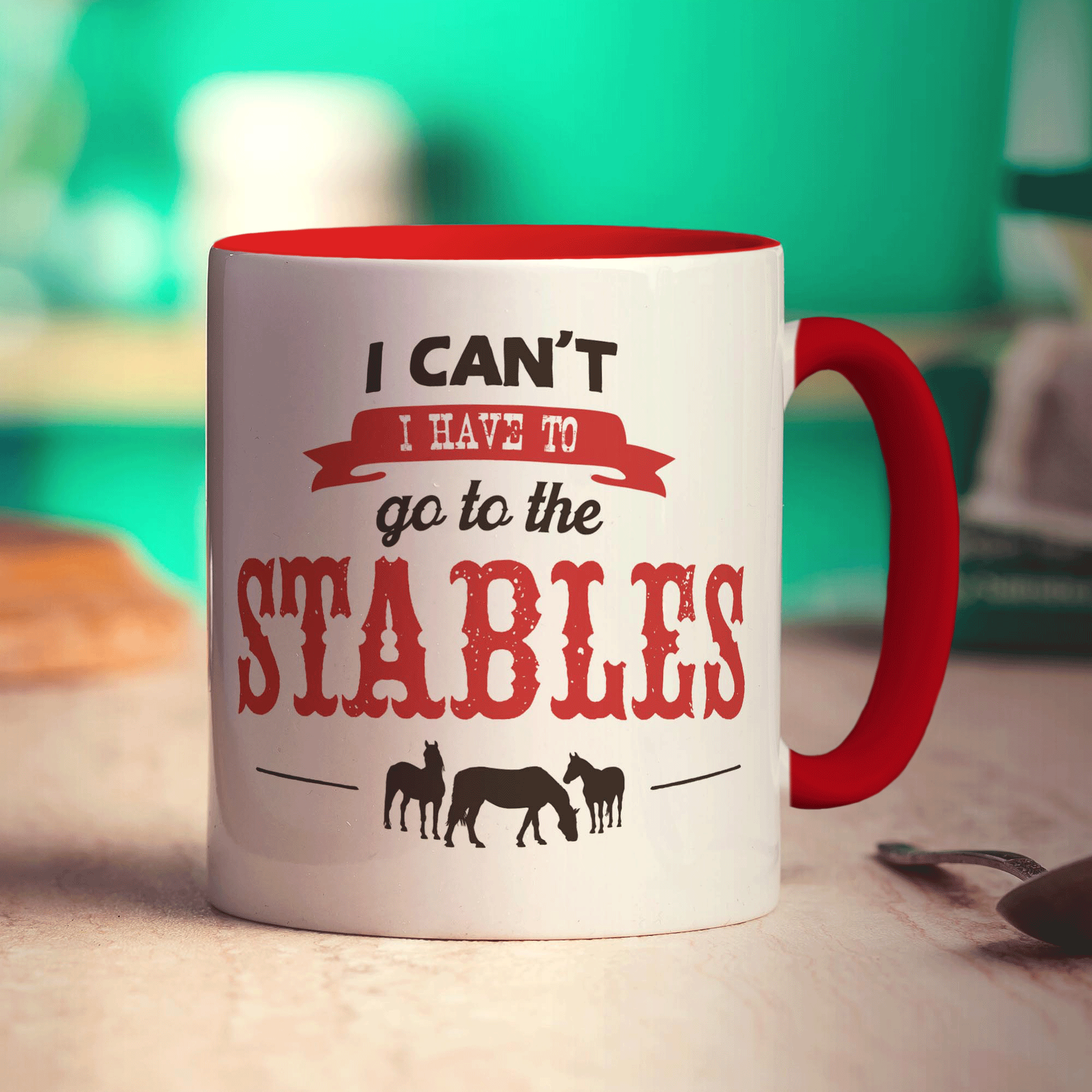 I Can't I Have To Go To The Stables Mug - Standard 330ml (11oz) / Red