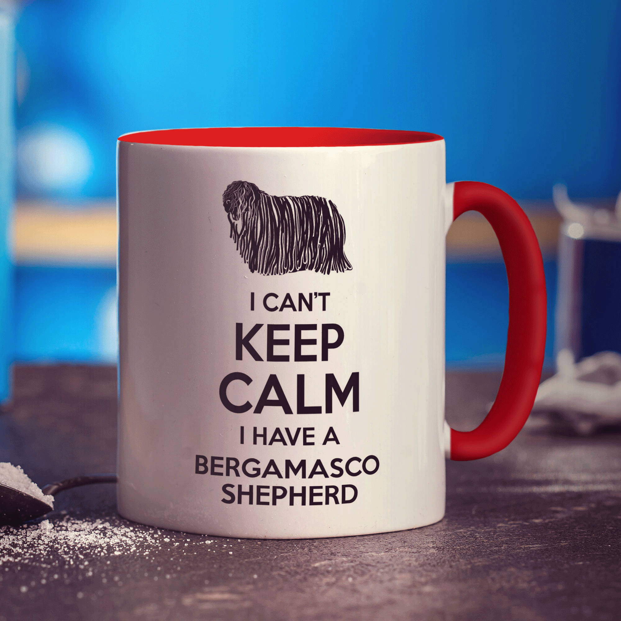 I Can't Keep Calm I Have A Bergamasco Shepherd Mug - Standard 330ml (11oz) / Red