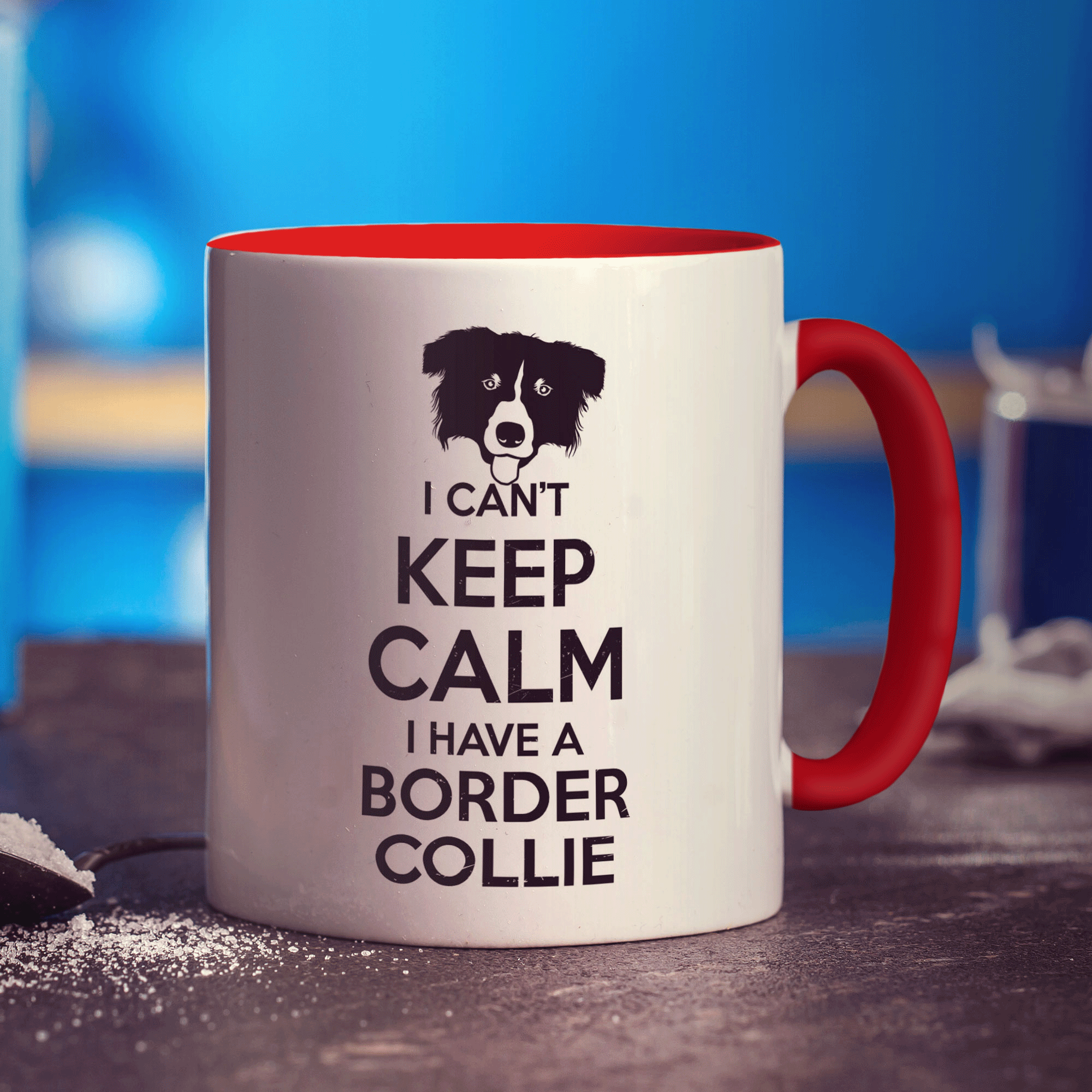 I Can't Keep Calm I Have a Border Collie Mug - Standard 330ml (11oz) / Red