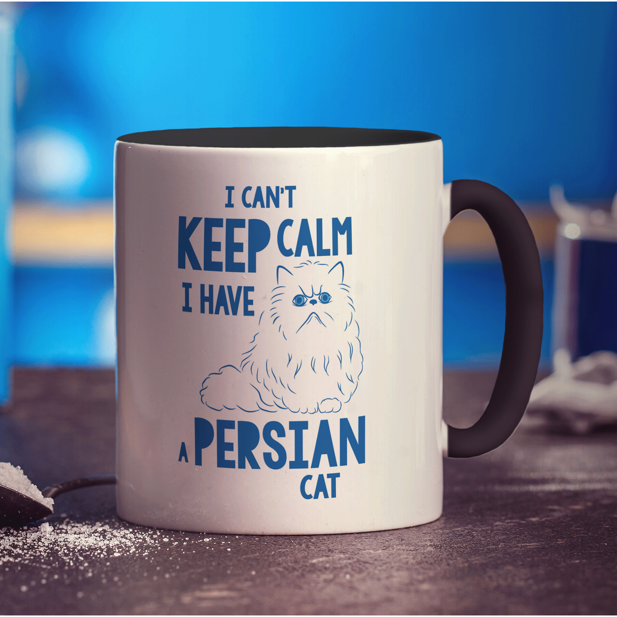 I Can't Keep Calm I Have a Persian Cat Mug - Standard 330ml (11oz) / Black