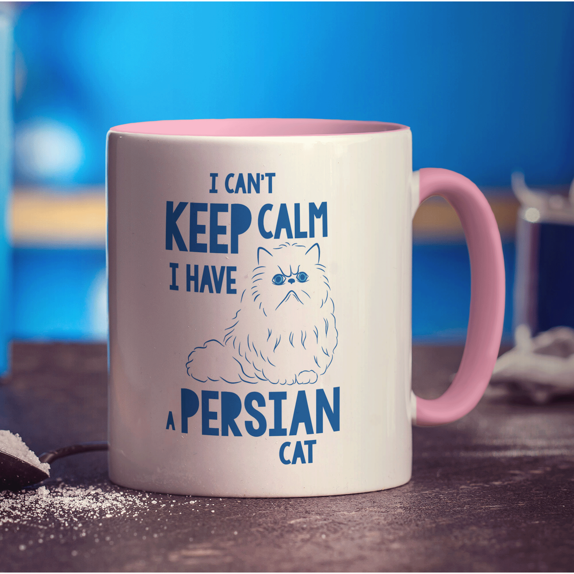 I Can't Keep Calm I Have a Persian Cat Mug - Standard 330ml (11oz) / Pink