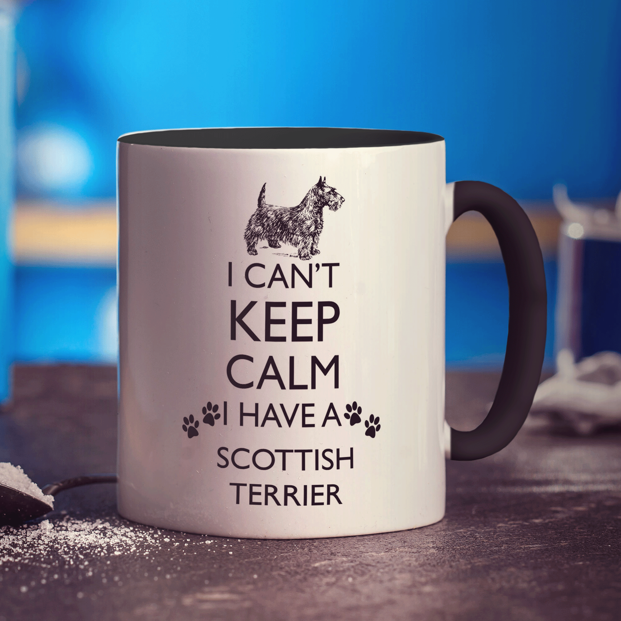 I Can't Keep Calm I Have a Scottish Terrier Mug - Standard 330ml (11oz) / Black