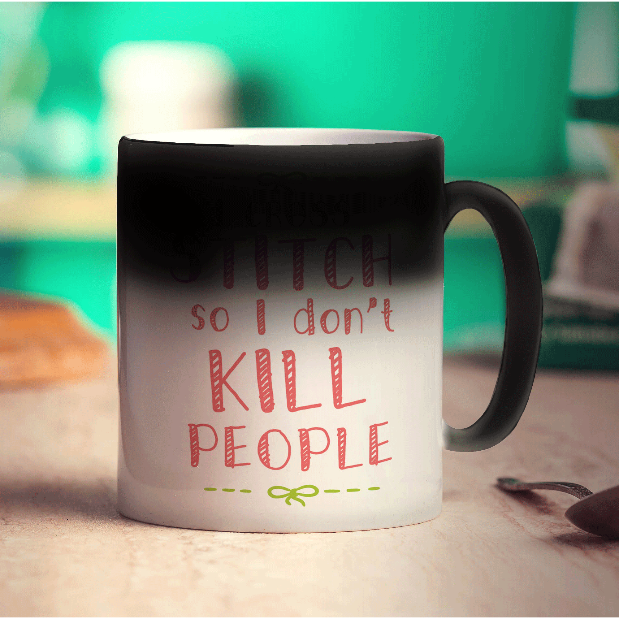 I Cross Stitch So I Don't Kill People Mug