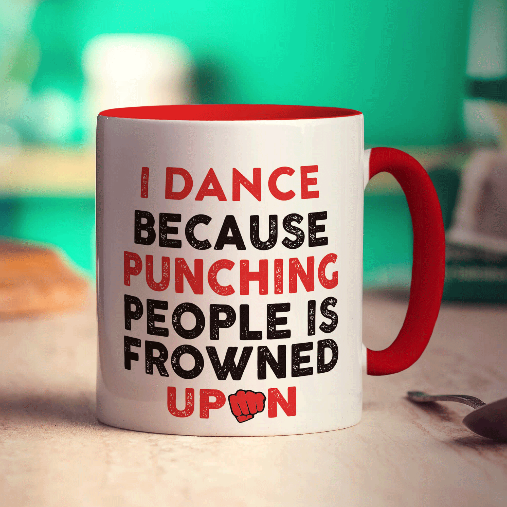 I Dance Because Punching People is Frowned Upon Mug - Standard 330ml (11oz) / Red