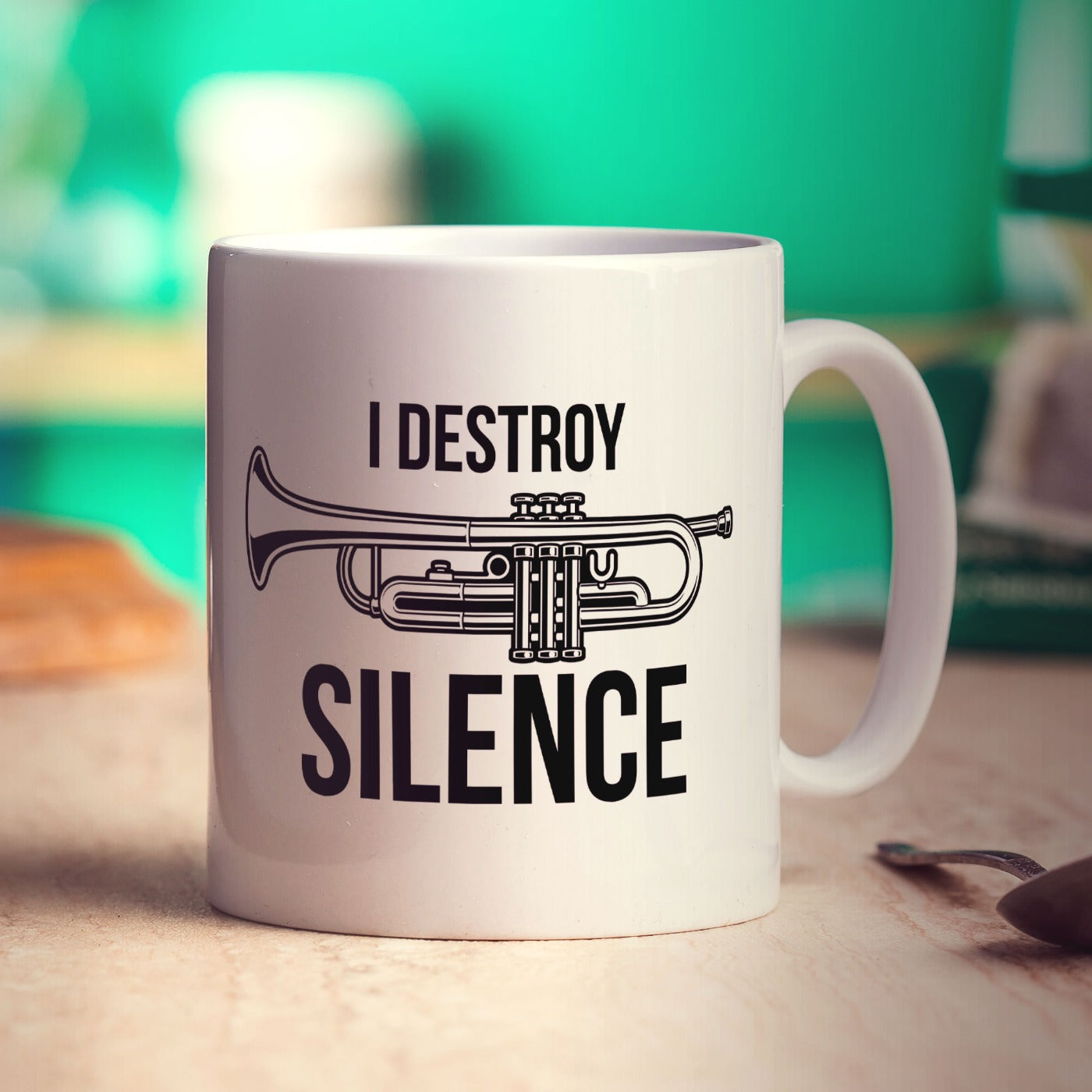 I Destroy Silence Trumpet Mug