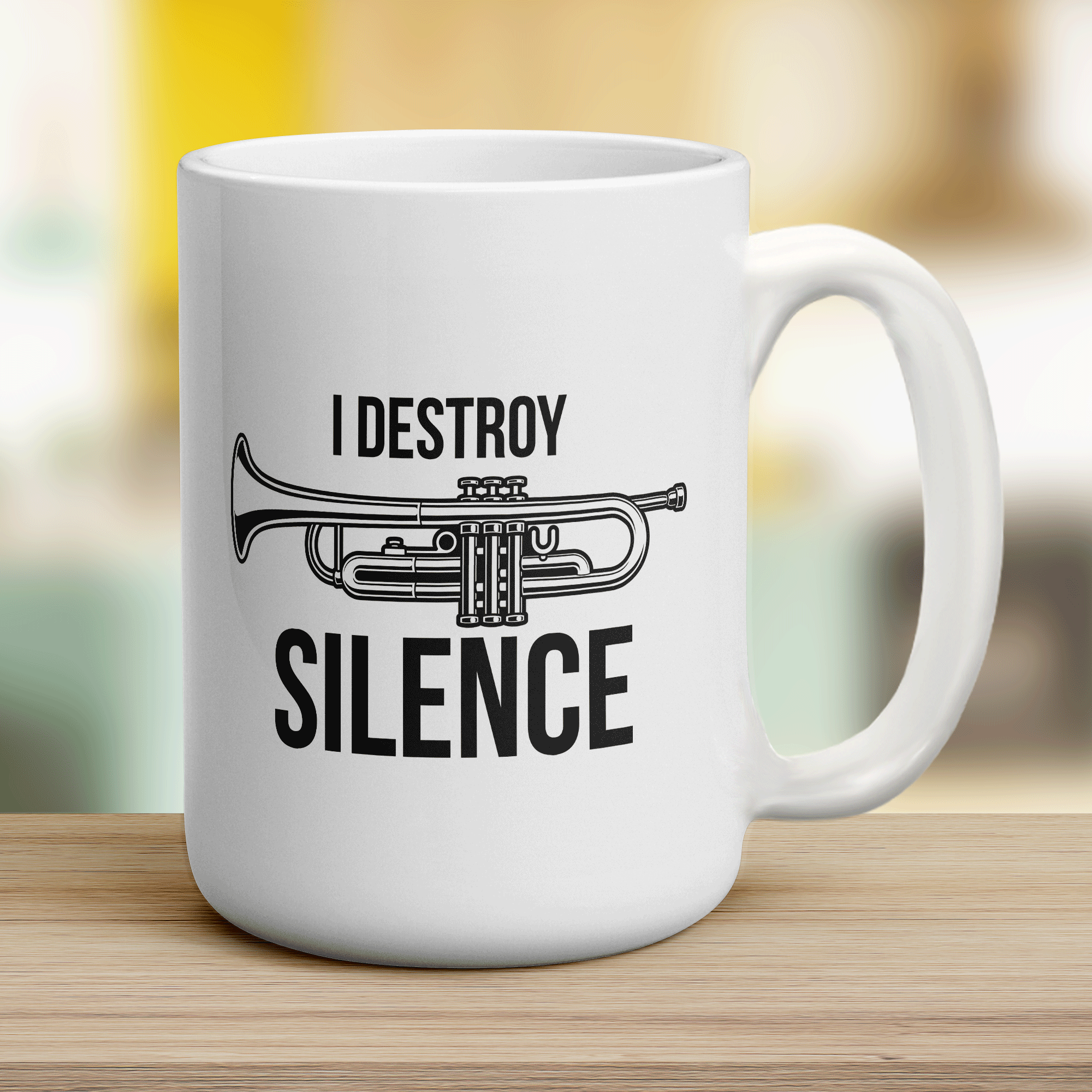 I Destroy Silence Trumpet Mug