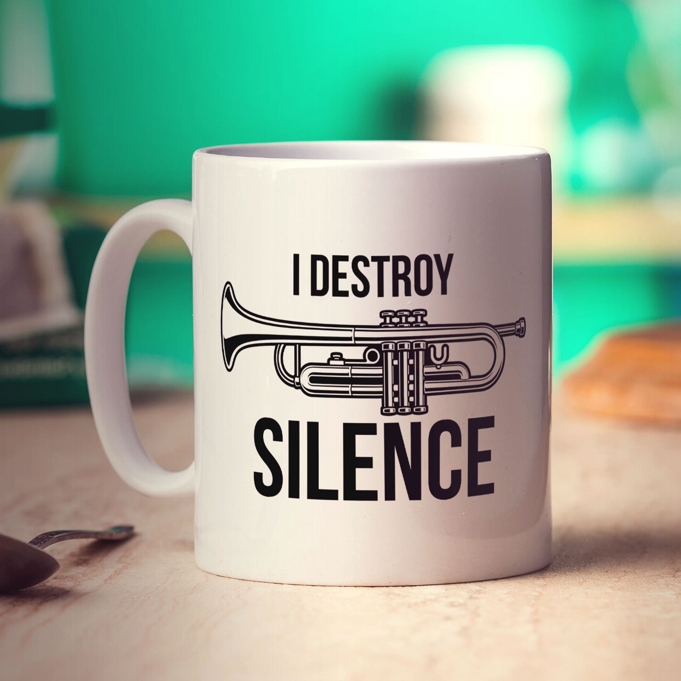 I Destroy Silence Trumpet Mug