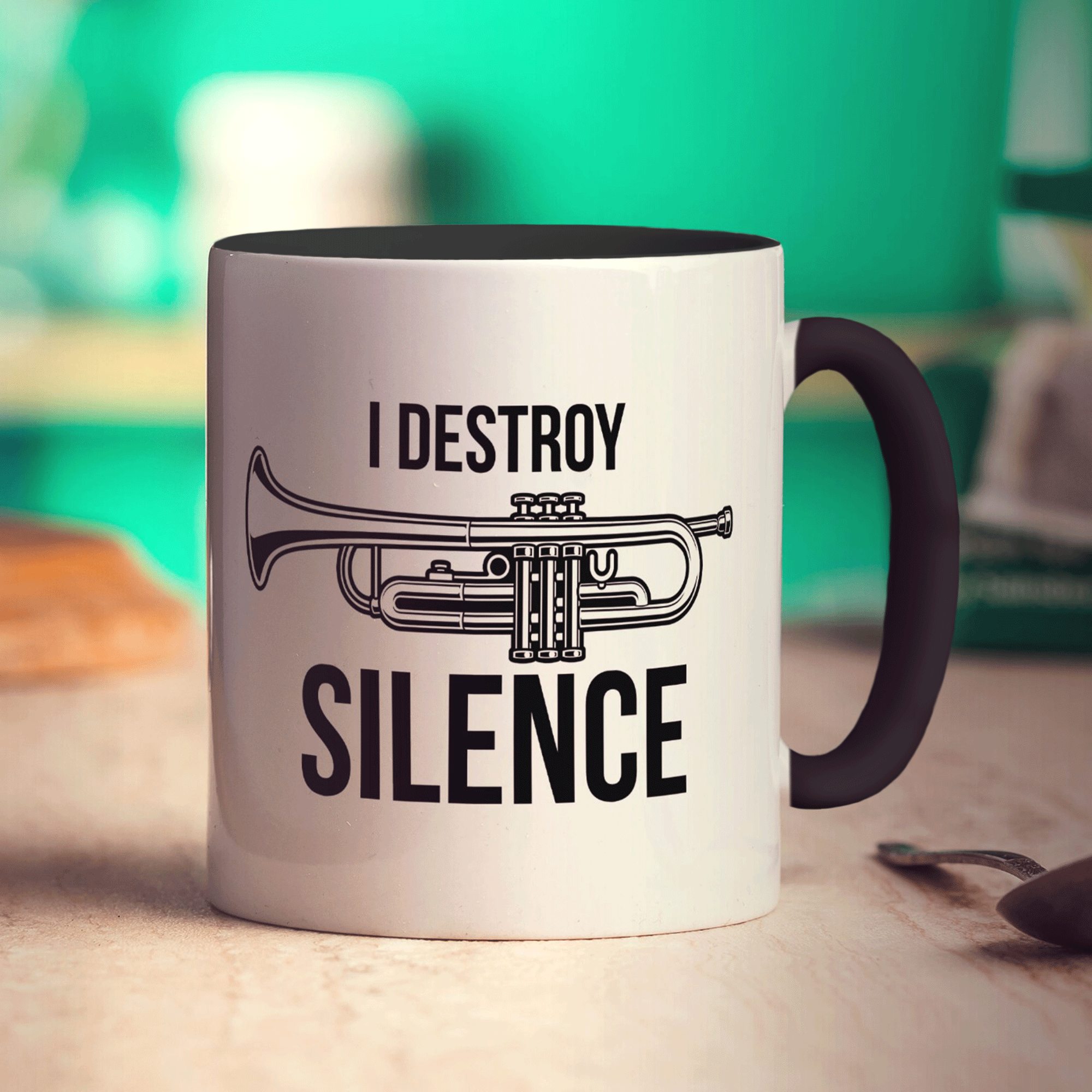 I Destroy Silence Trumpet Mug