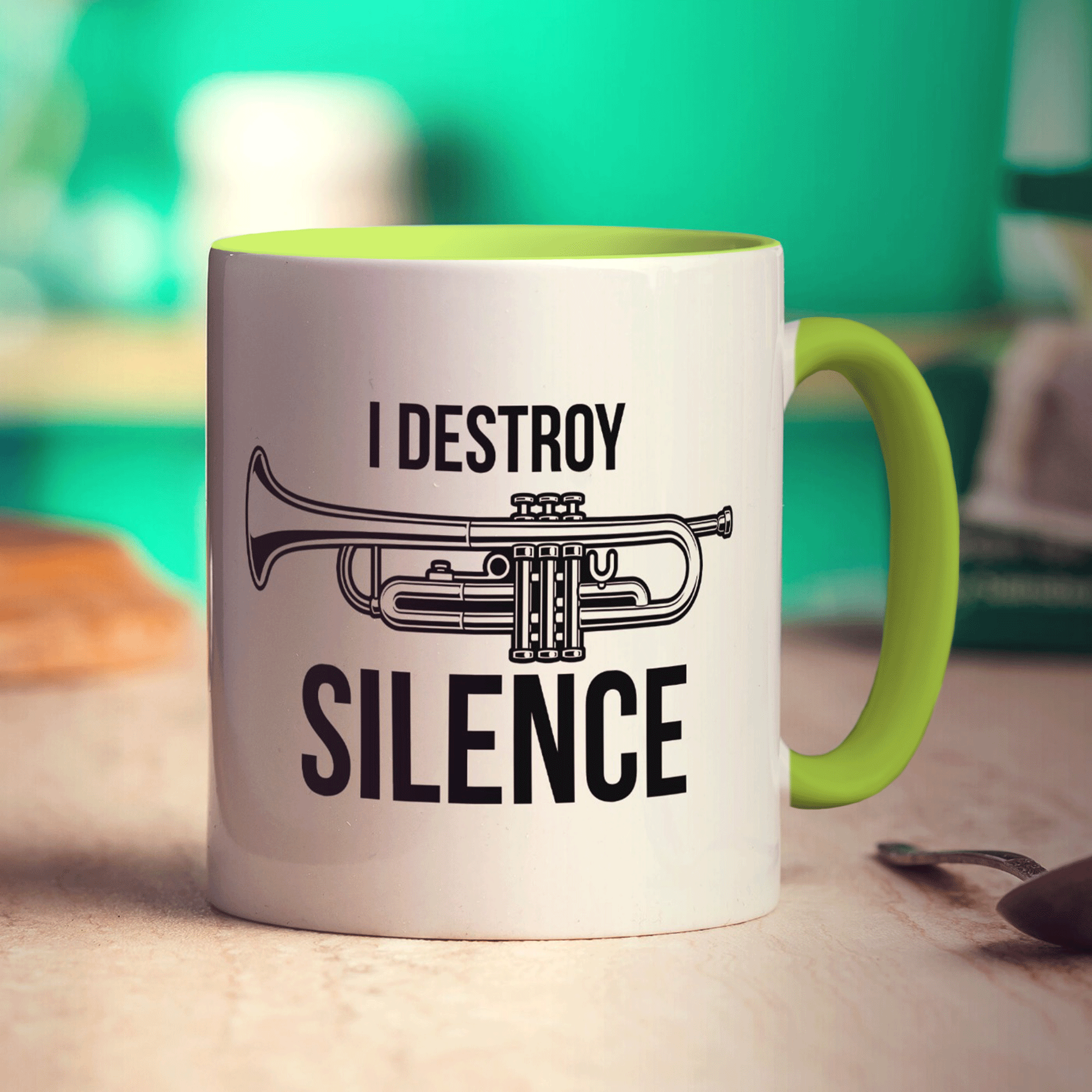 I Destroy Silence Trumpet Mug