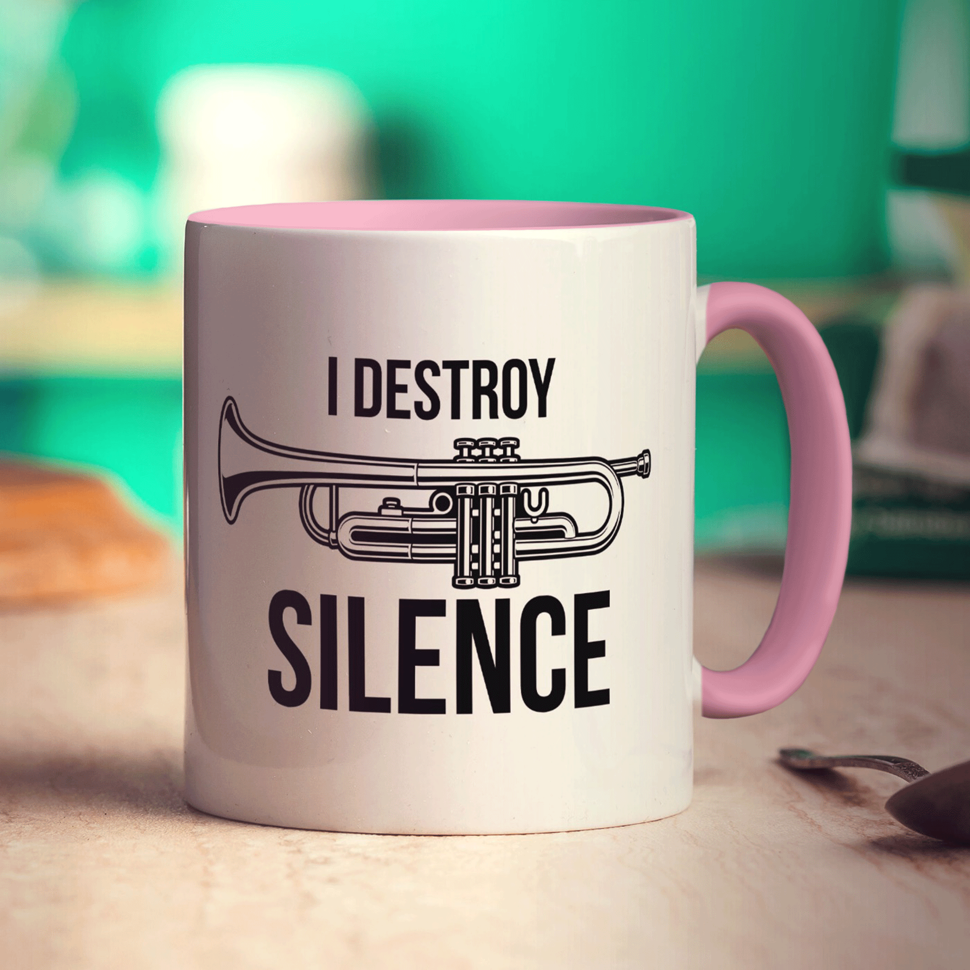I Destroy Silence Trumpet Mug