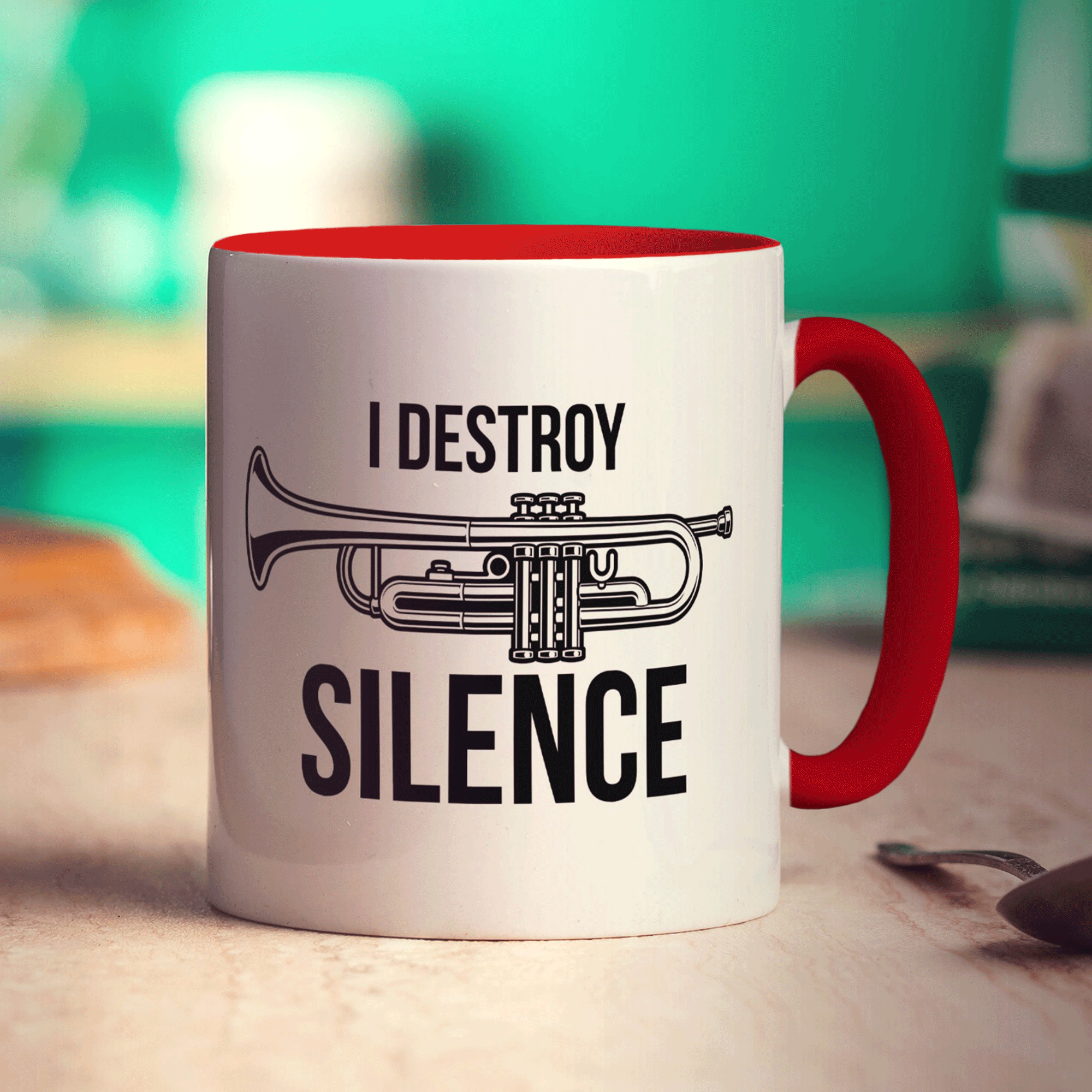 I Destroy Silence Trumpet Mug