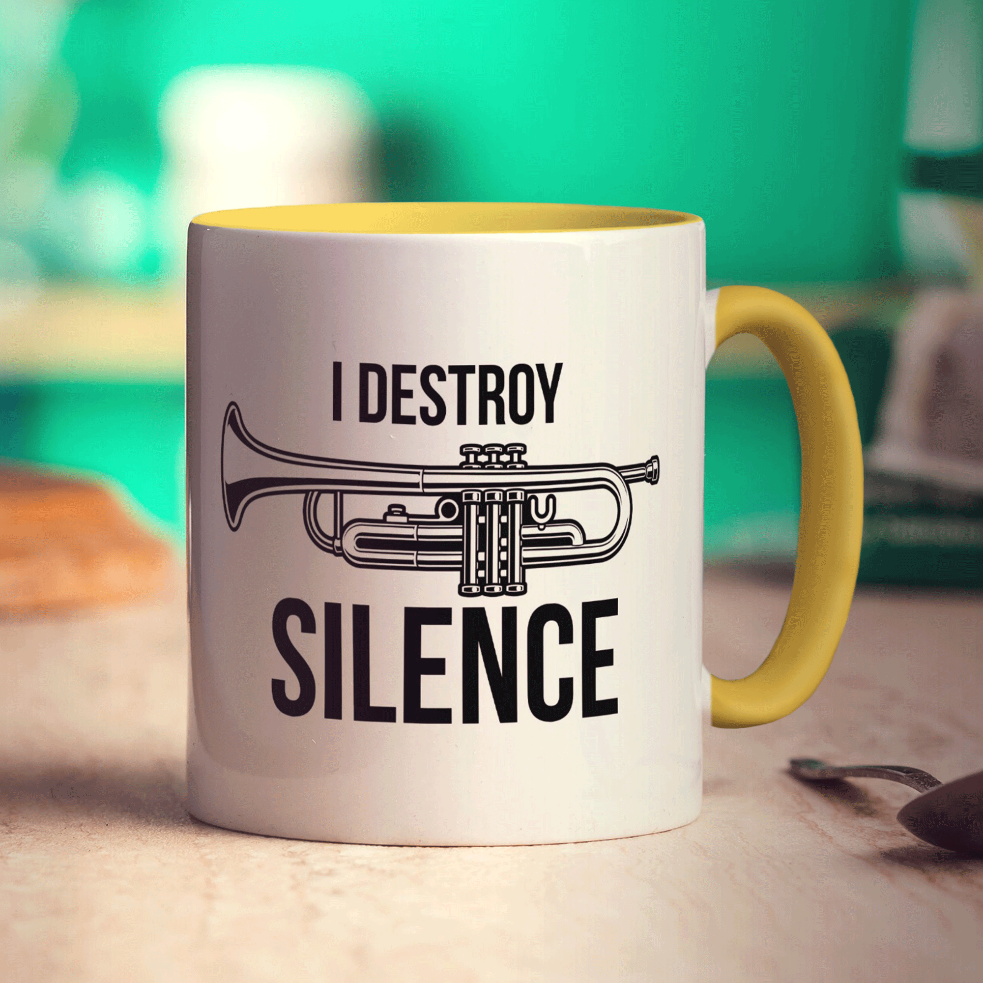 I Destroy Silence Trumpet Mug