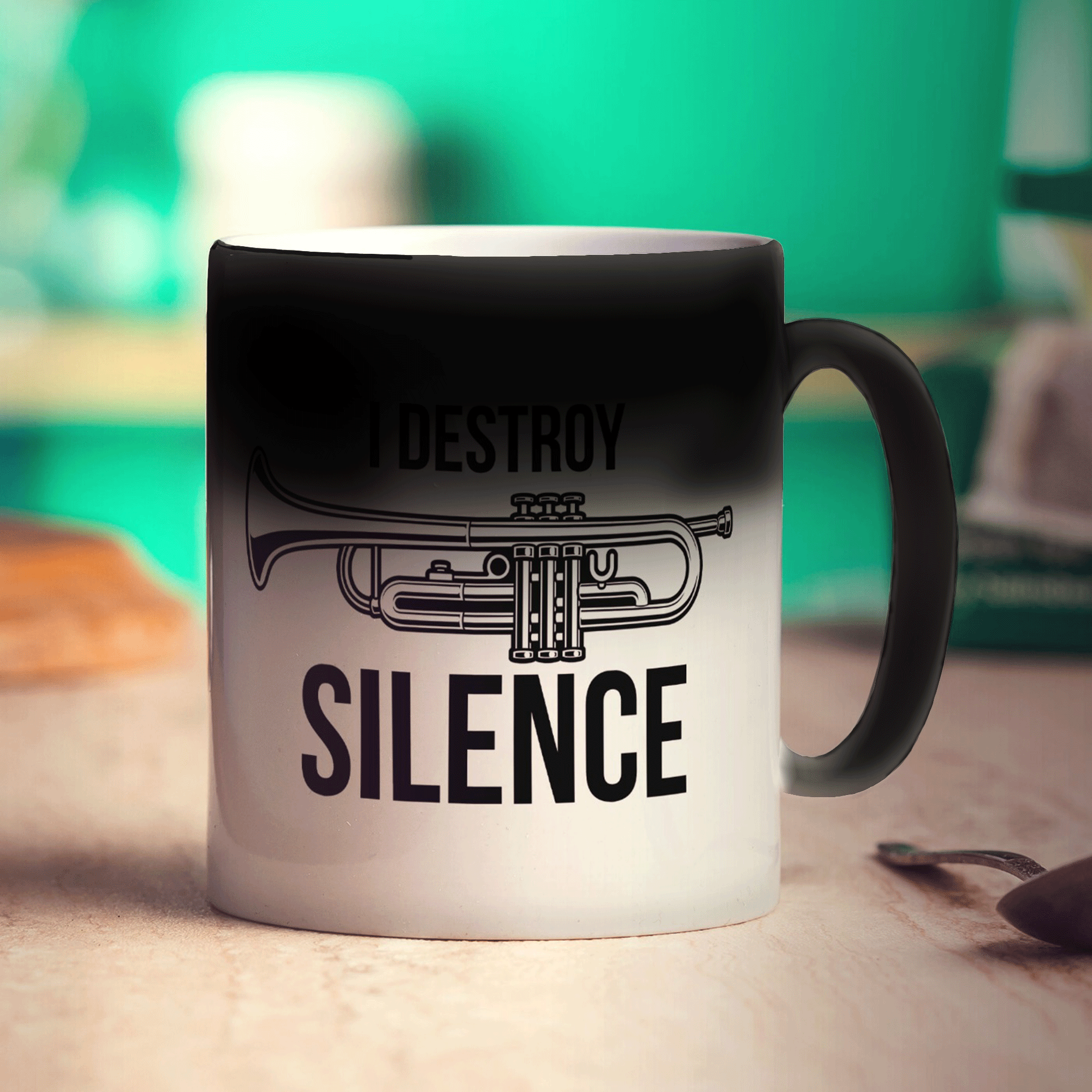 I Destroy Silence Trumpet Mug