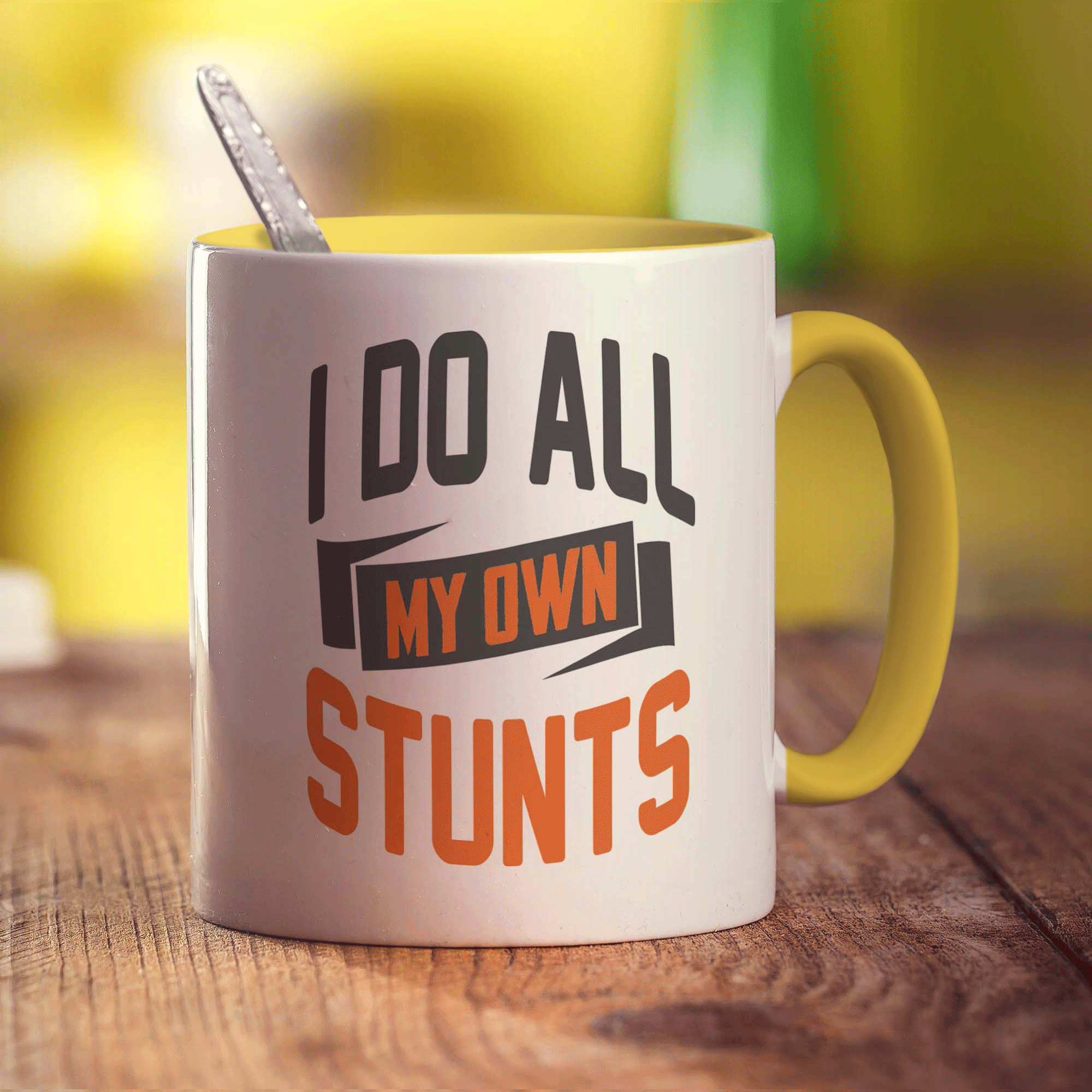 I Do All My Own Stunts Mug