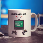I Don't Age I Just Level Up Mug - Standard 330ml (11oz) / White