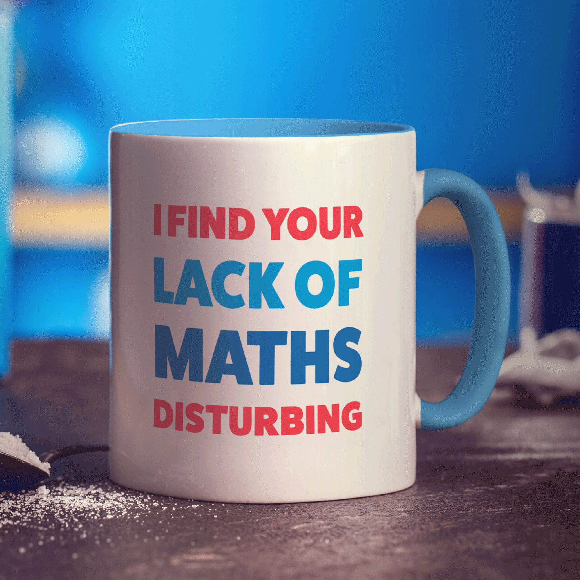 I Find Your Lack of Maths Disturbing Mug - Standard 330ml (11oz) / Blue