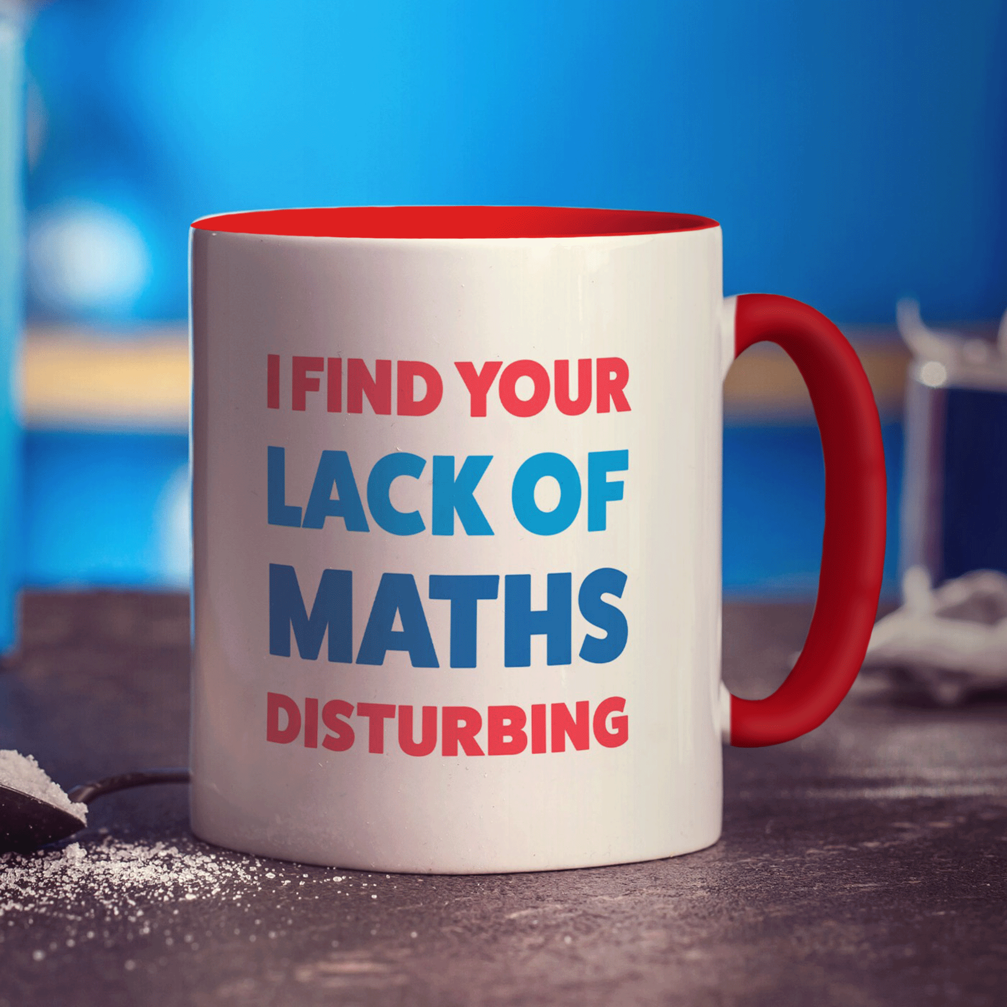I Find Your Lack of Maths Disturbing Mug - Standard 330ml (11oz) / Red