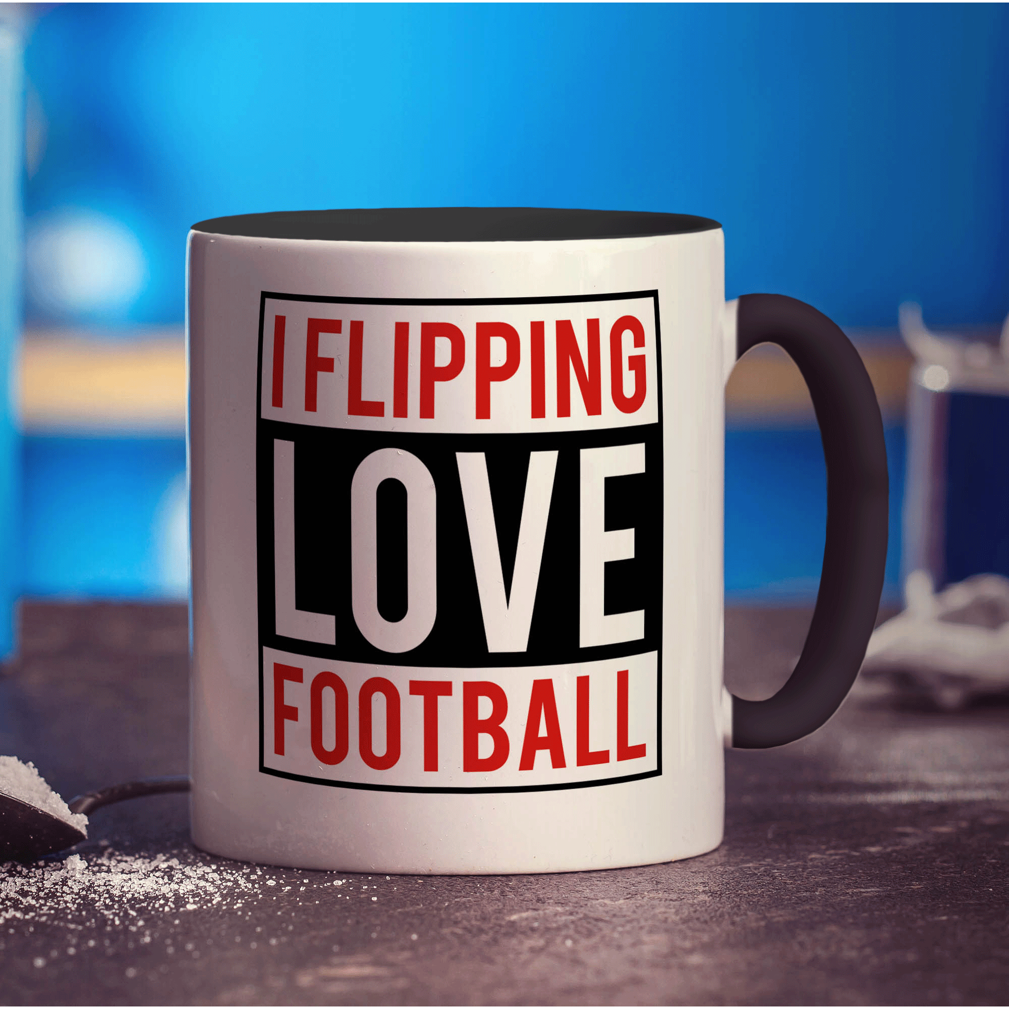I Flipping Love Football Mug