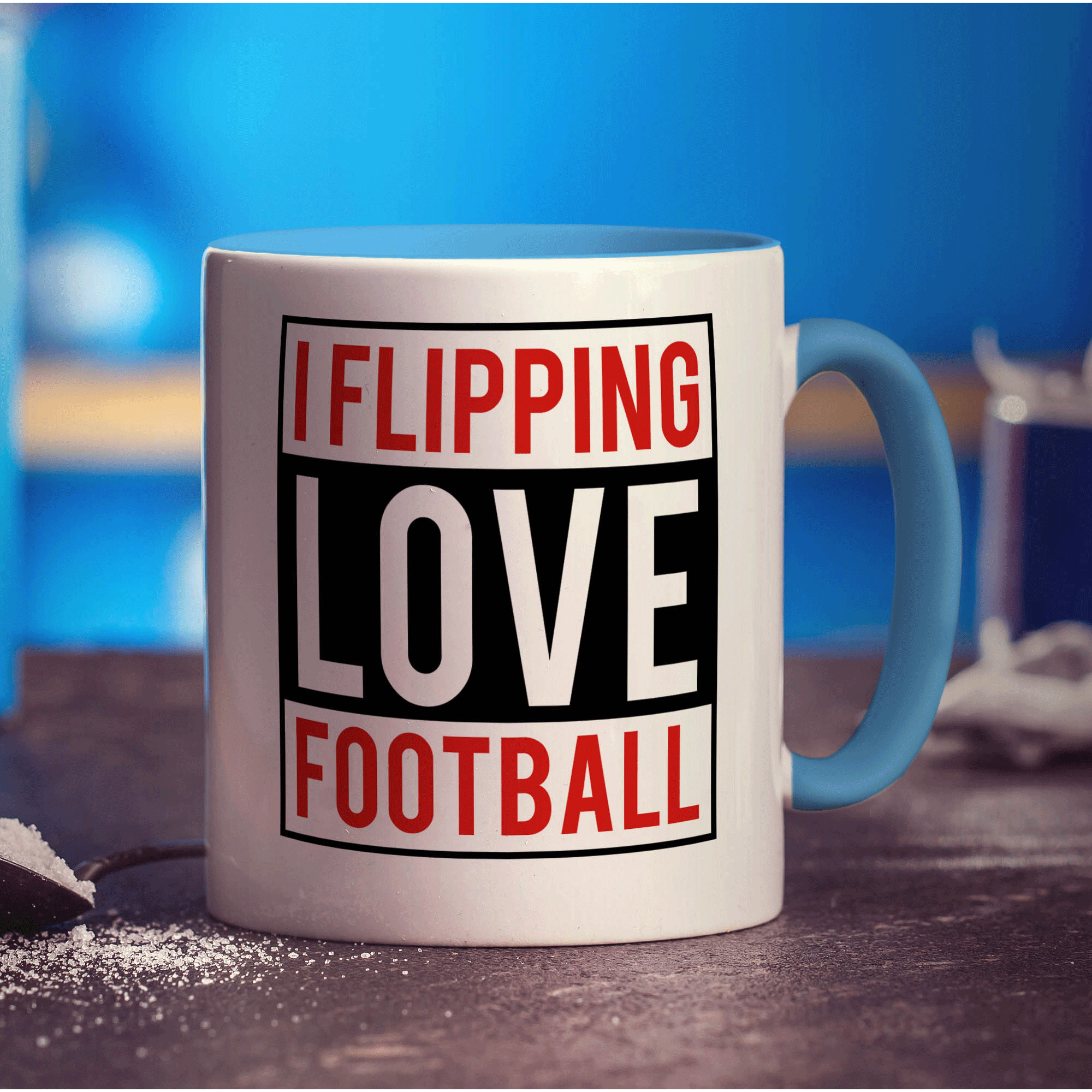 I Flipping Love Football Mug