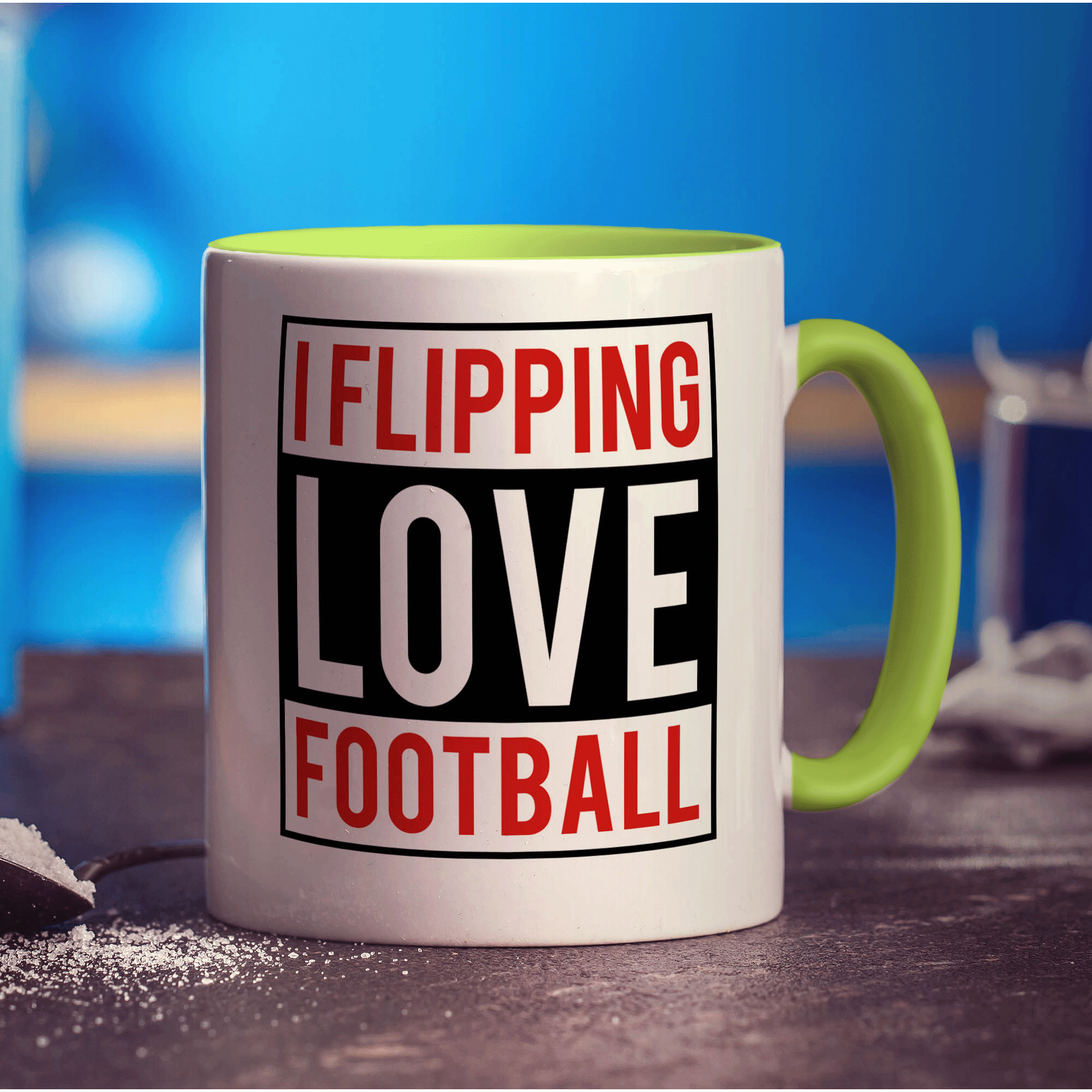 I Flipping Love Football Mug