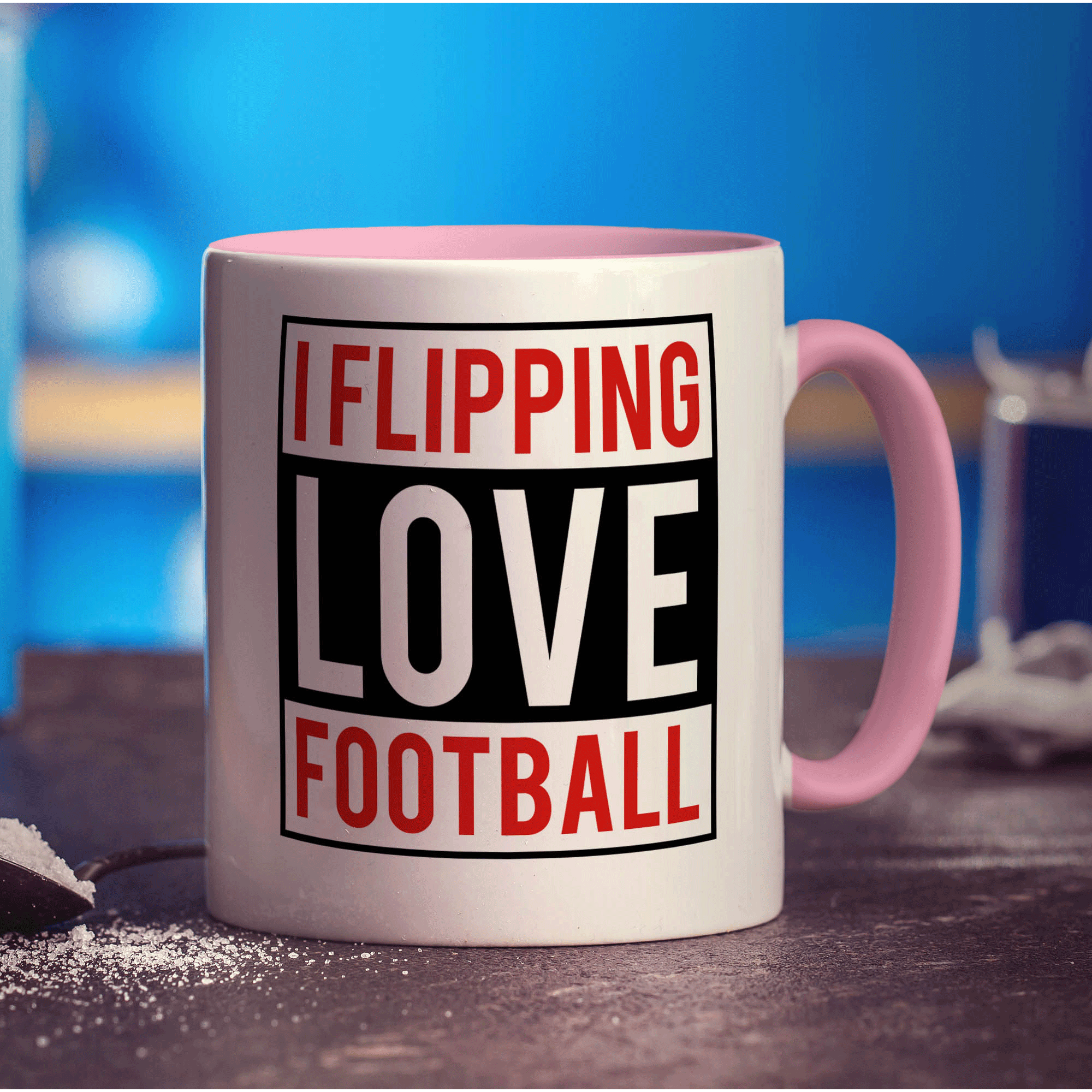 I Flipping Love Football Mug