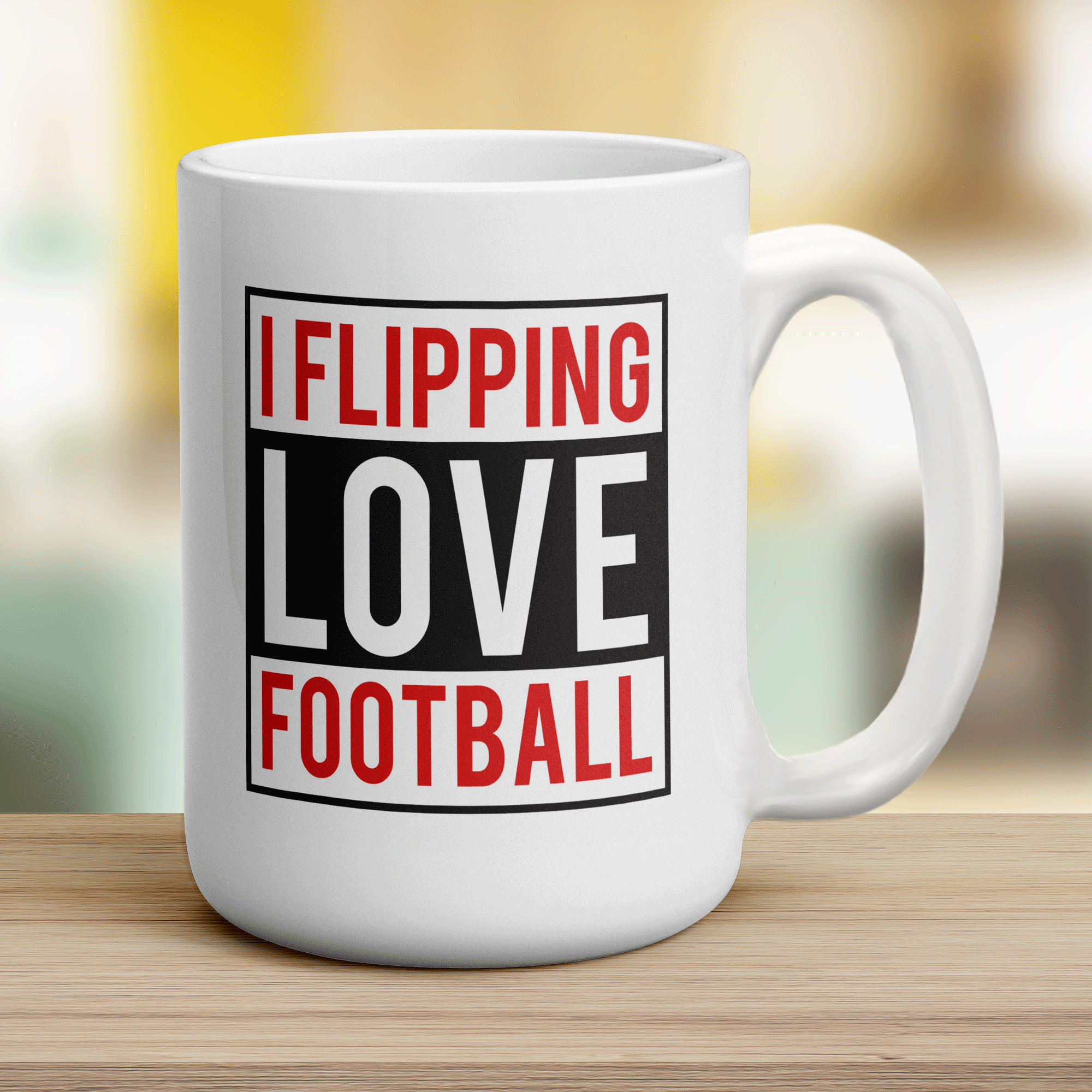 I Flipping Love Football Mug