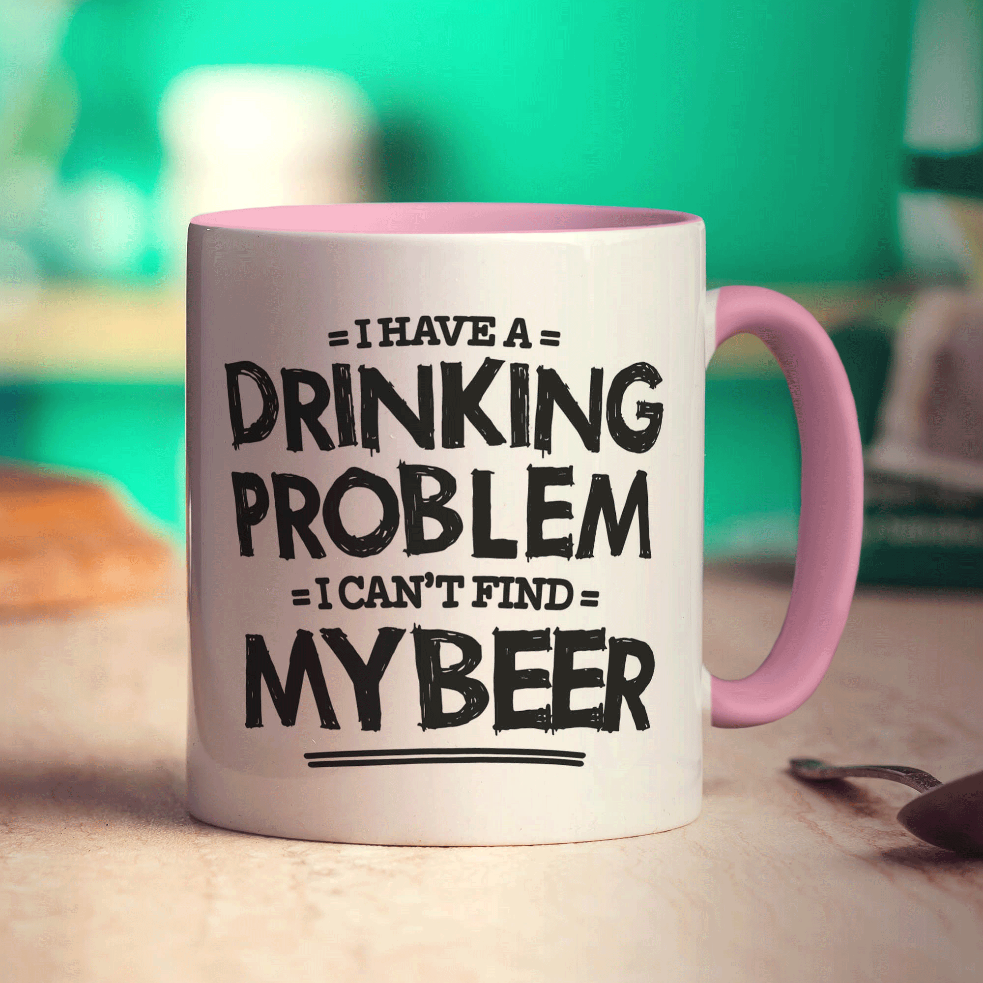 I Have a Drinking Problem I Can't Find My Beer Mug - Standard 330ml (11oz) / Pink