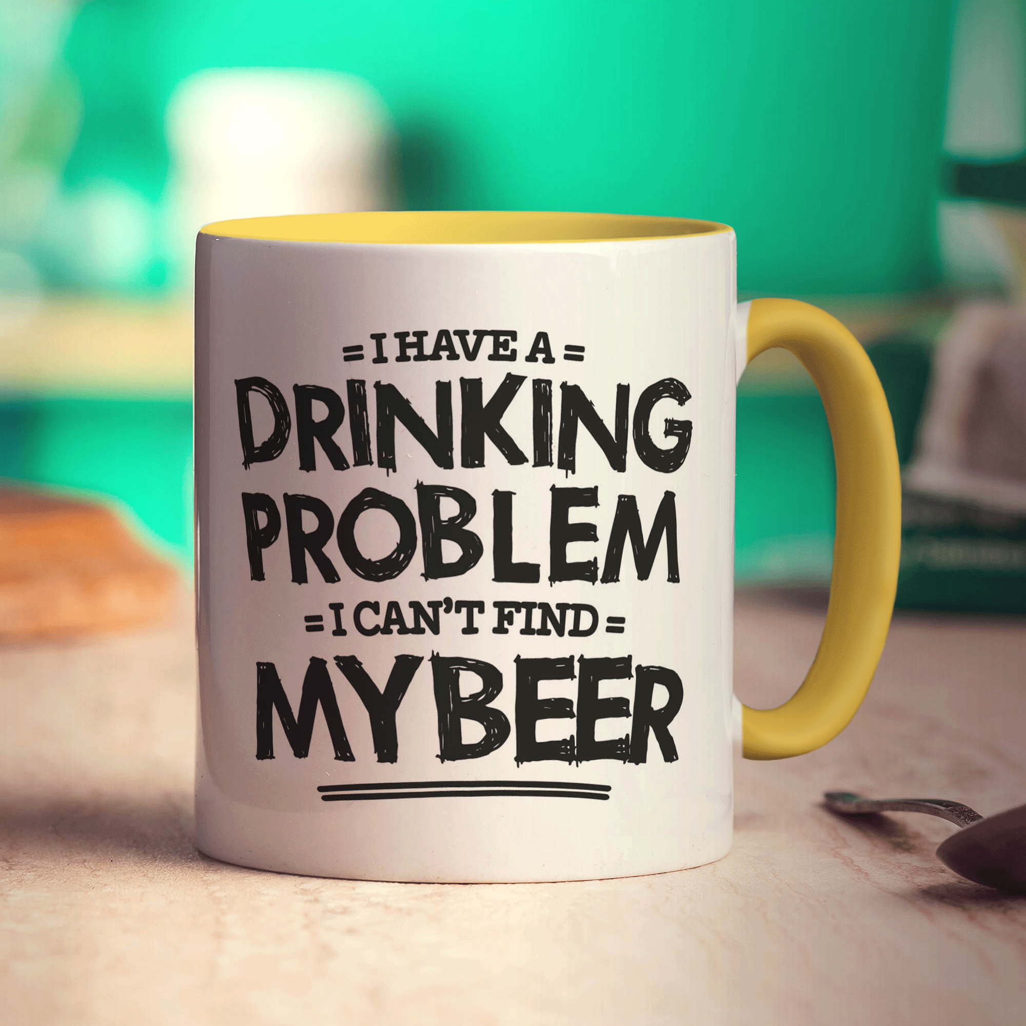 I Have a Drinking Problem I Can't Find My Beer Mug - Standard 330ml (11oz) / Yellow