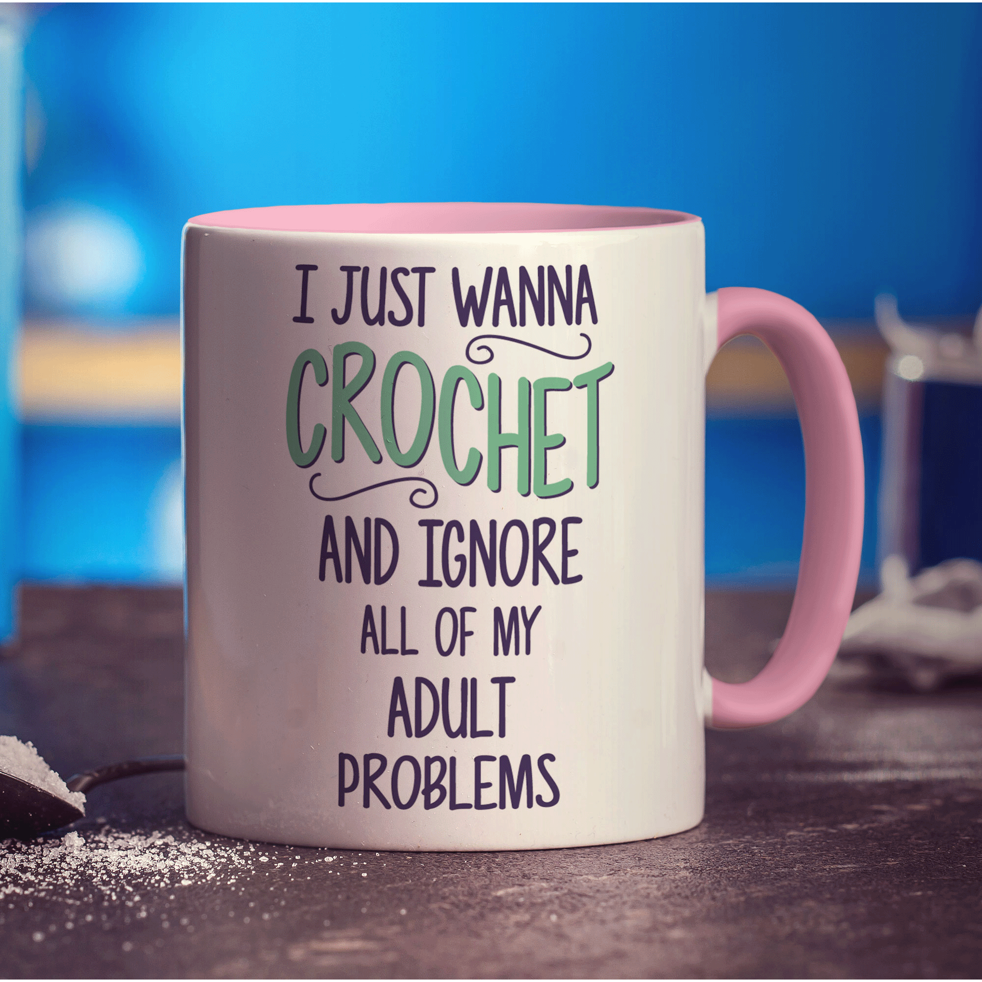 I Have O.C.D Obsessive Crocheting Disorder Mug - Standard 330ml (11oz) / Pink